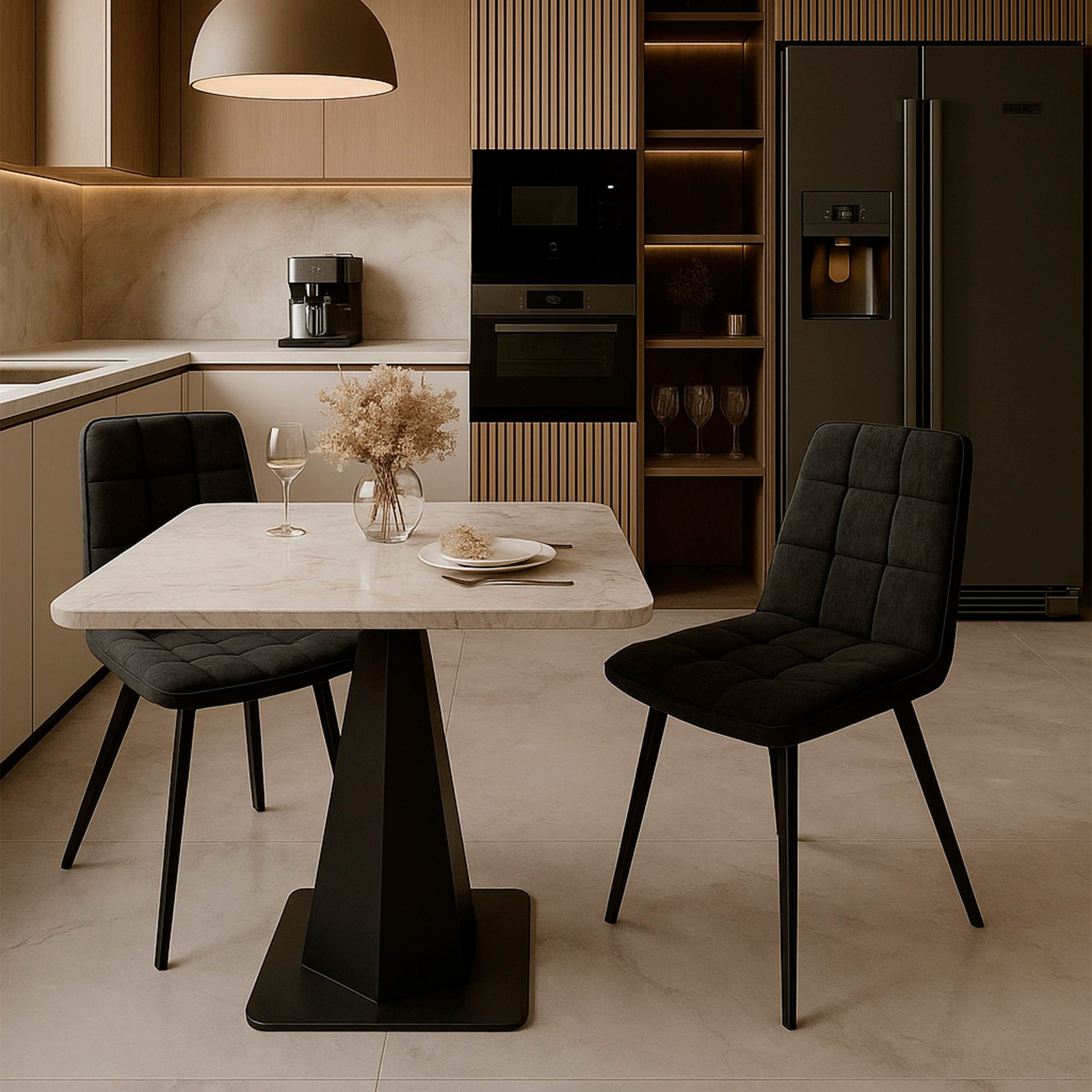 Стул ROM D-R 360, d24 BLACK LUXчерный