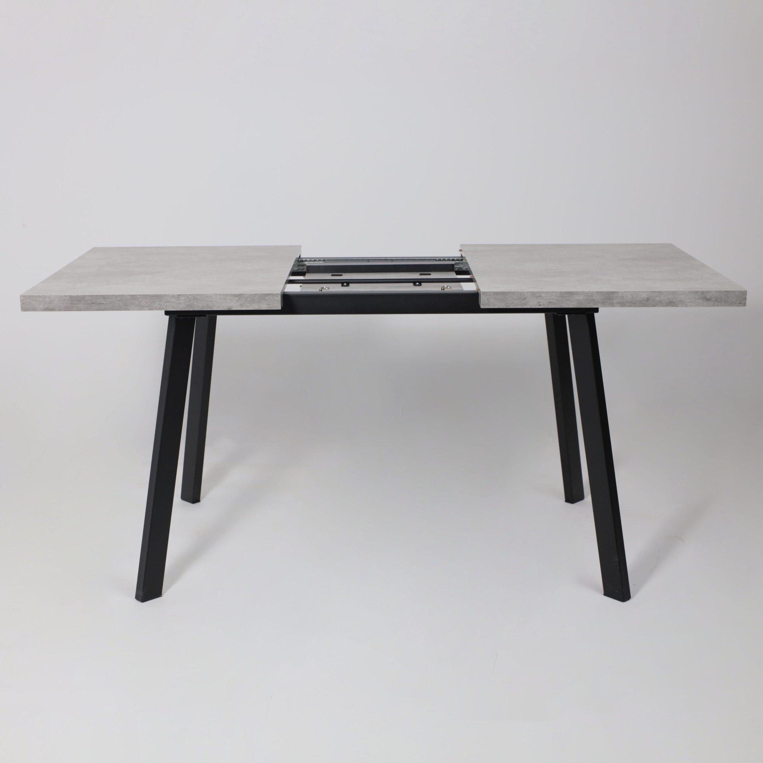 Стол BORG-120, раздвижной 120(160)х80, Серый сланец/Чёрный