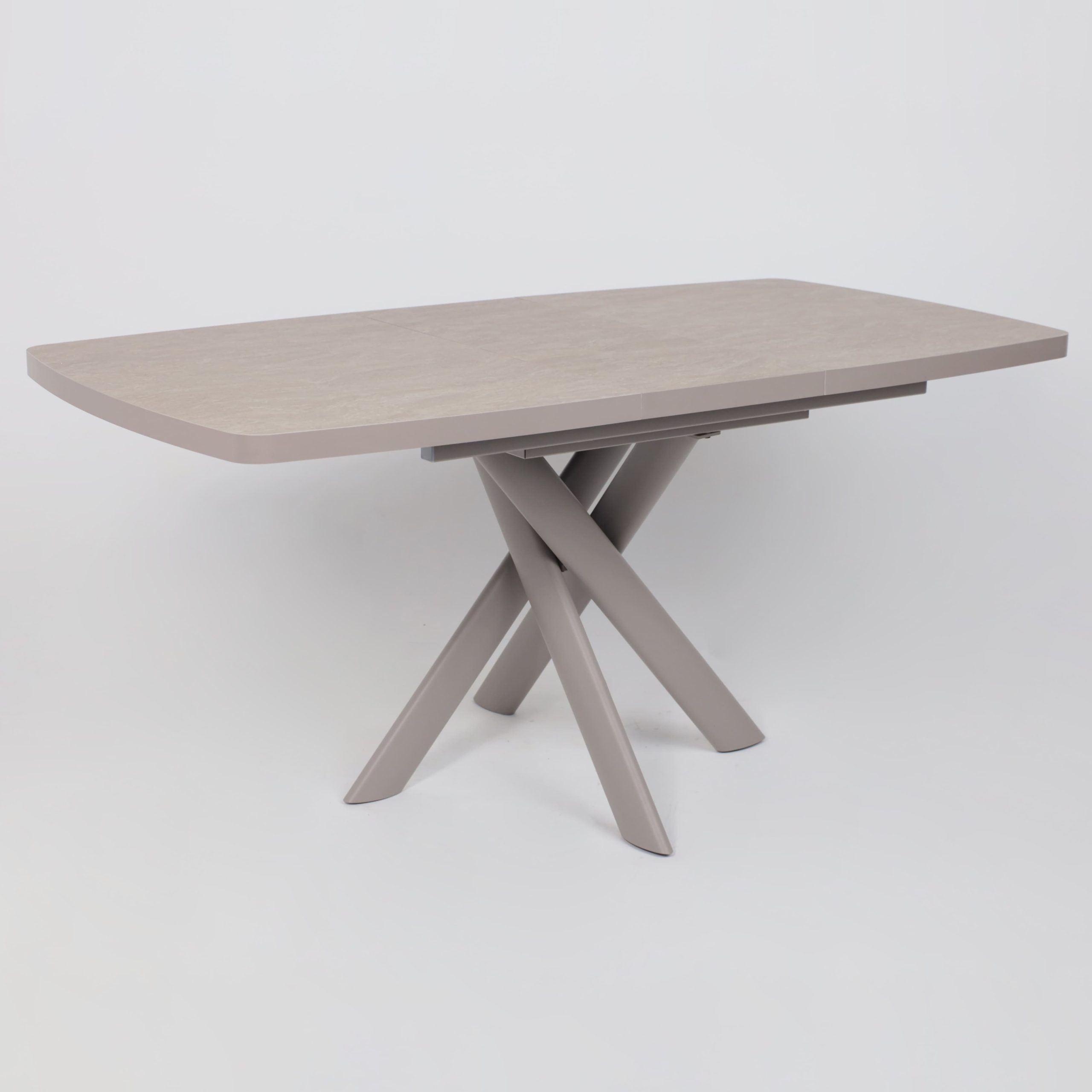 Стол LEONEL-130, раздвижной 130(165)х85, Бежевый камень-HPL/Капучино