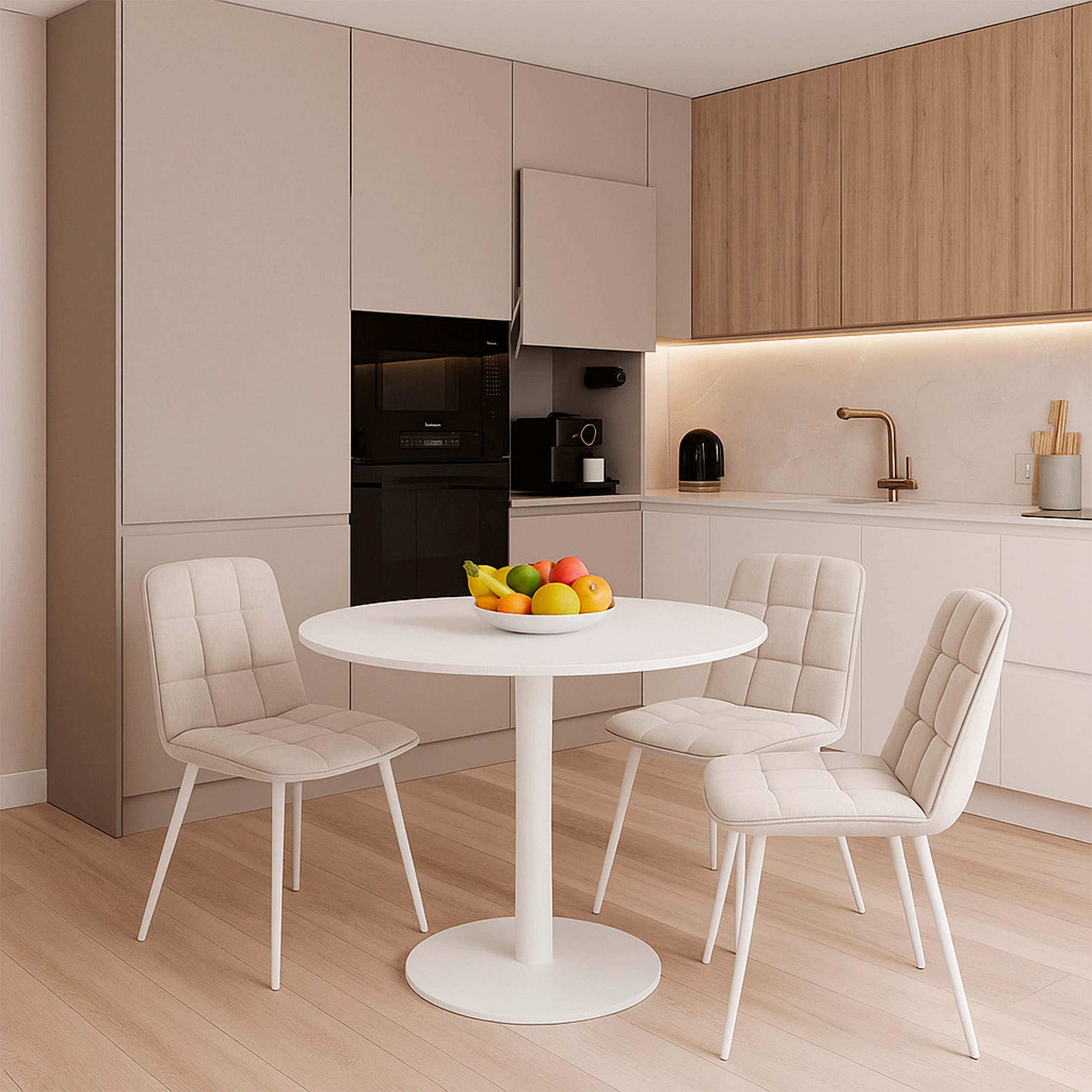 Стул ROM D, b03 CREAM LUXбелый