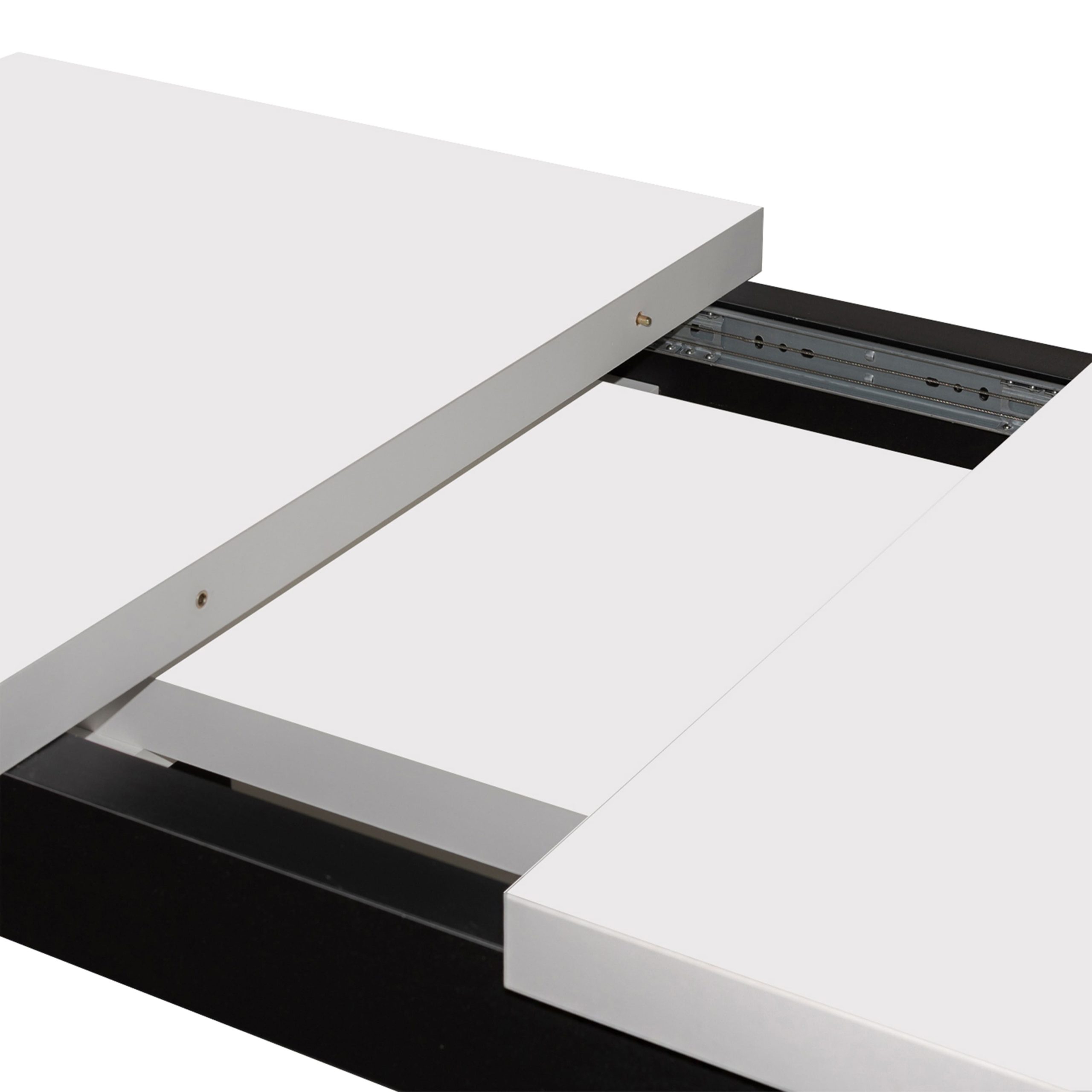 Стол раздвижной BLACK, 1100(1490)*670*770, (белый мат)