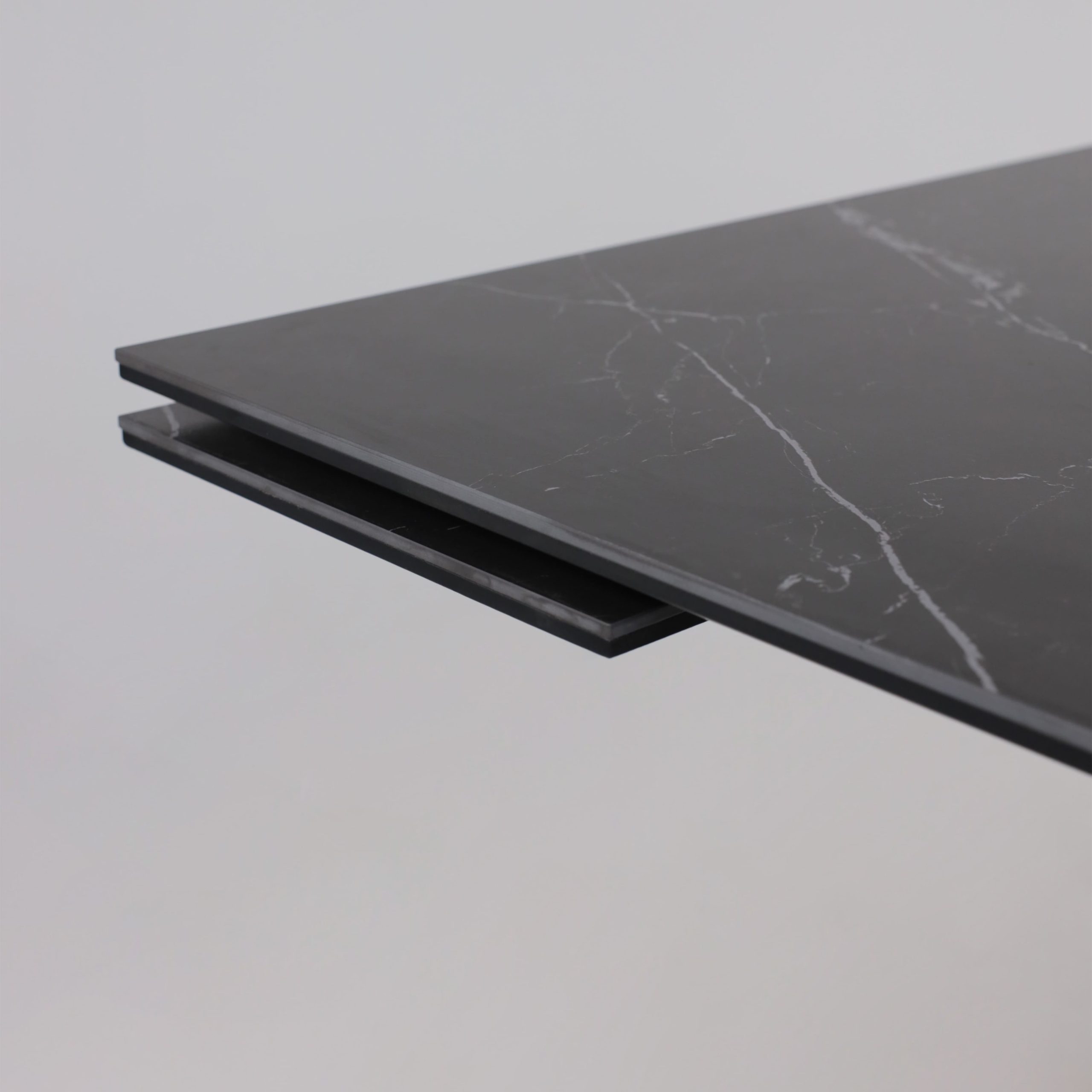 Стол AV 2122, МДФ+керамика, раздвижной 1400 (2000)*850 черный, матовый SHAKESPEARE/черный