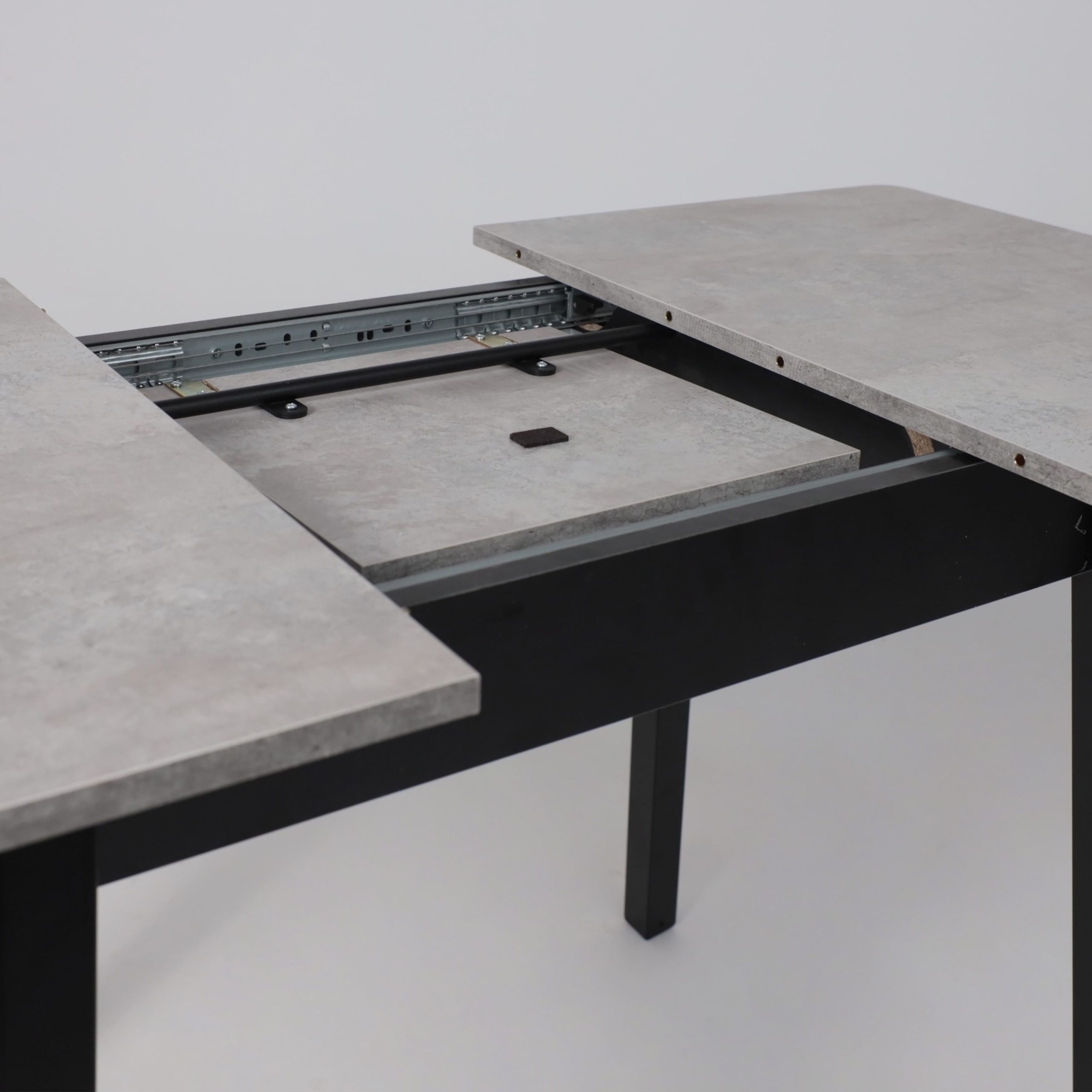 Стол TIRK RADIAL-94, раздвижной 94(126)х64, Серый сланец/Чёрный