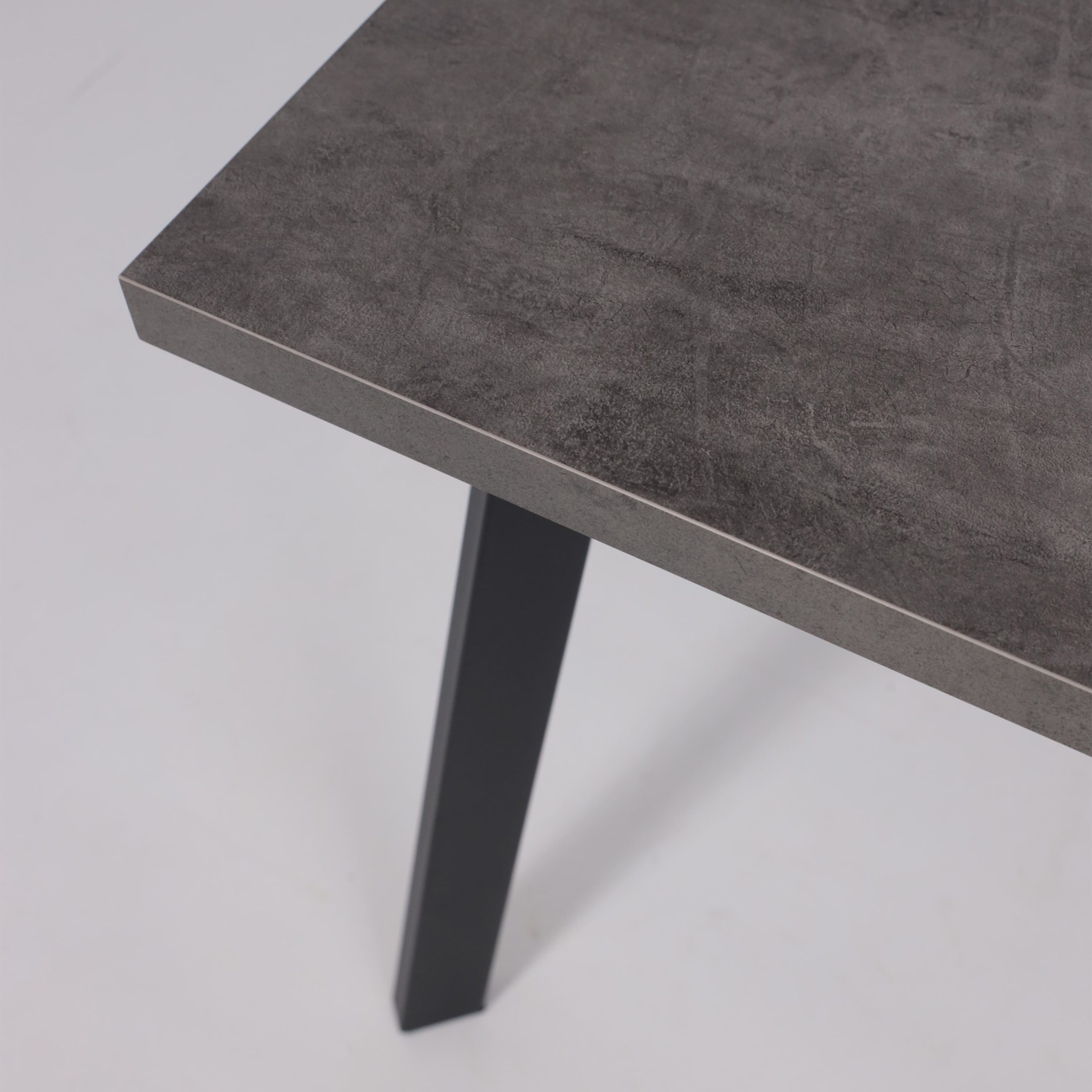 Стол BORG-120, раздвижной 120(160)х80, Дымчатая керамика/Чёрный