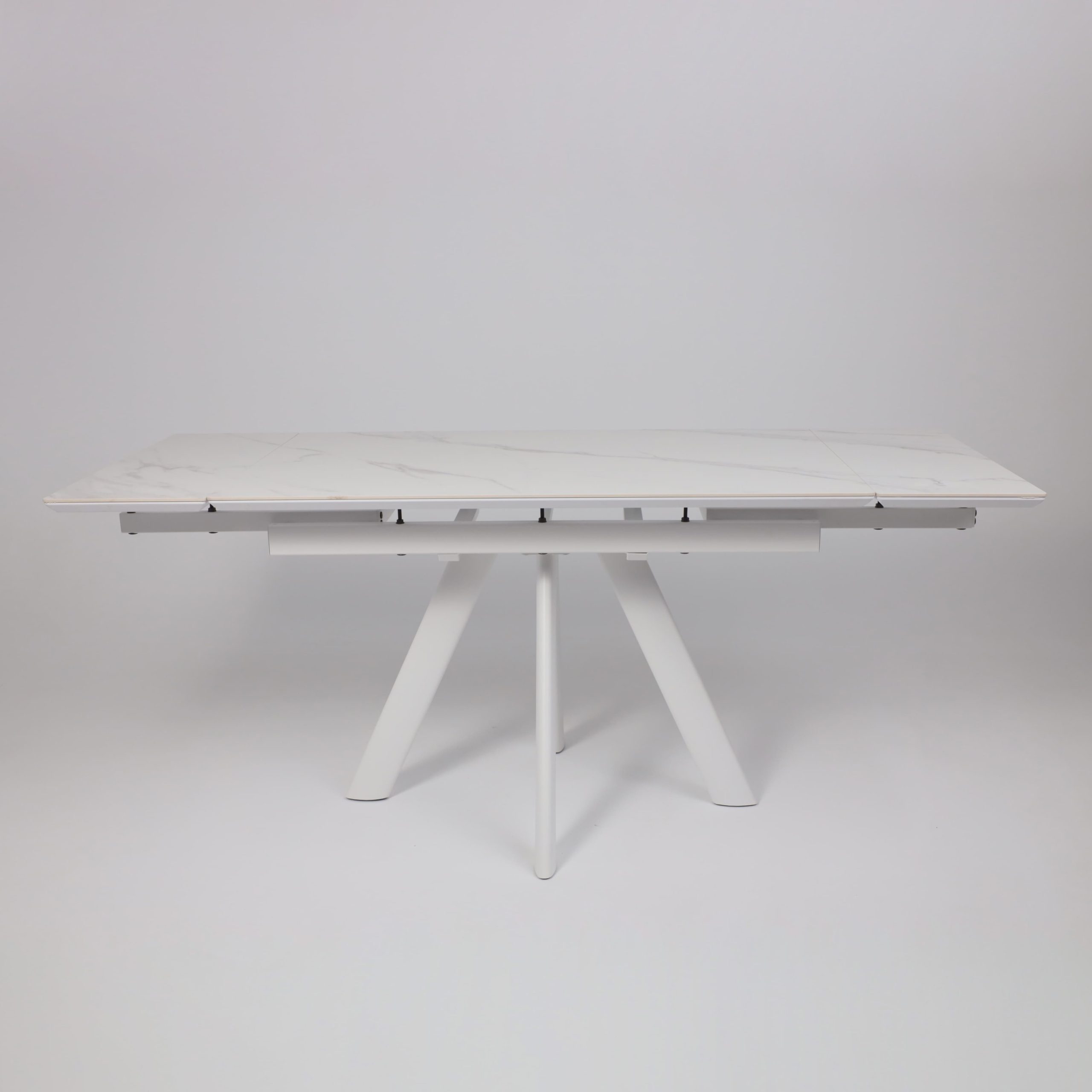 Стол JACK-120, раздвижной 120(30+30)х80, CALAKATTA ST CER/Белый