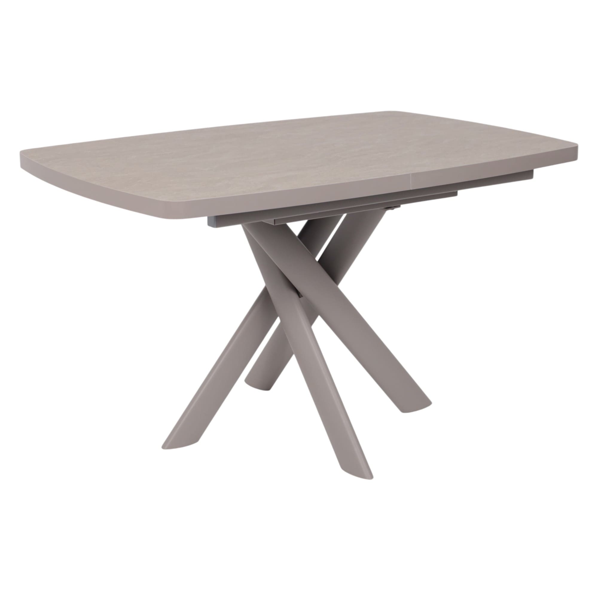 Стол LEONEL-130, раздвижной 130(165)х85, Бежевый камень-HPL/Капучино