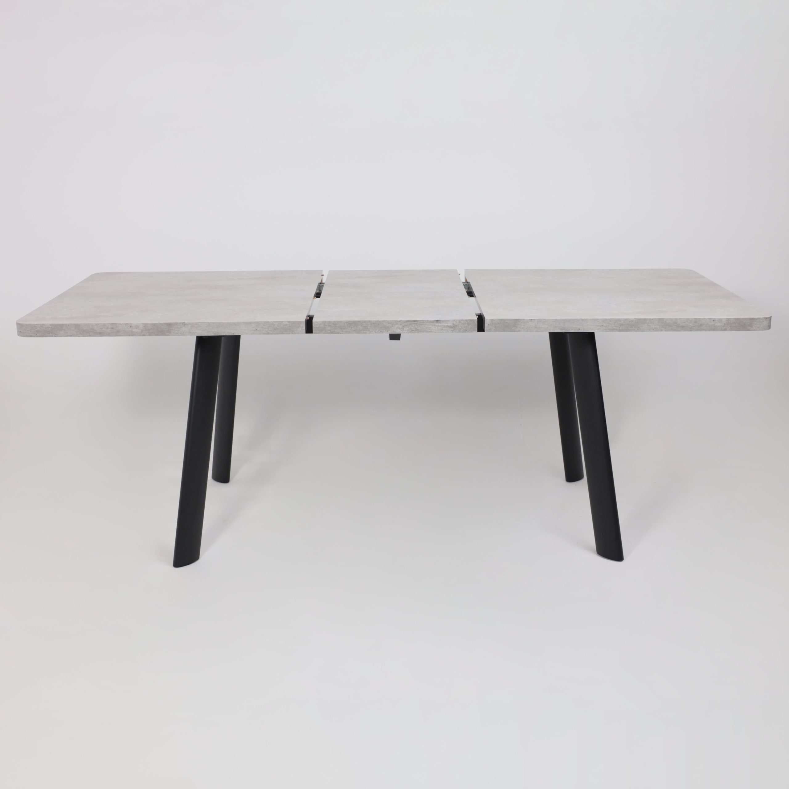 Стол LEON LUX RADIAL-160, раздвижной 160(205)х90, Серый сланец/Чёрный