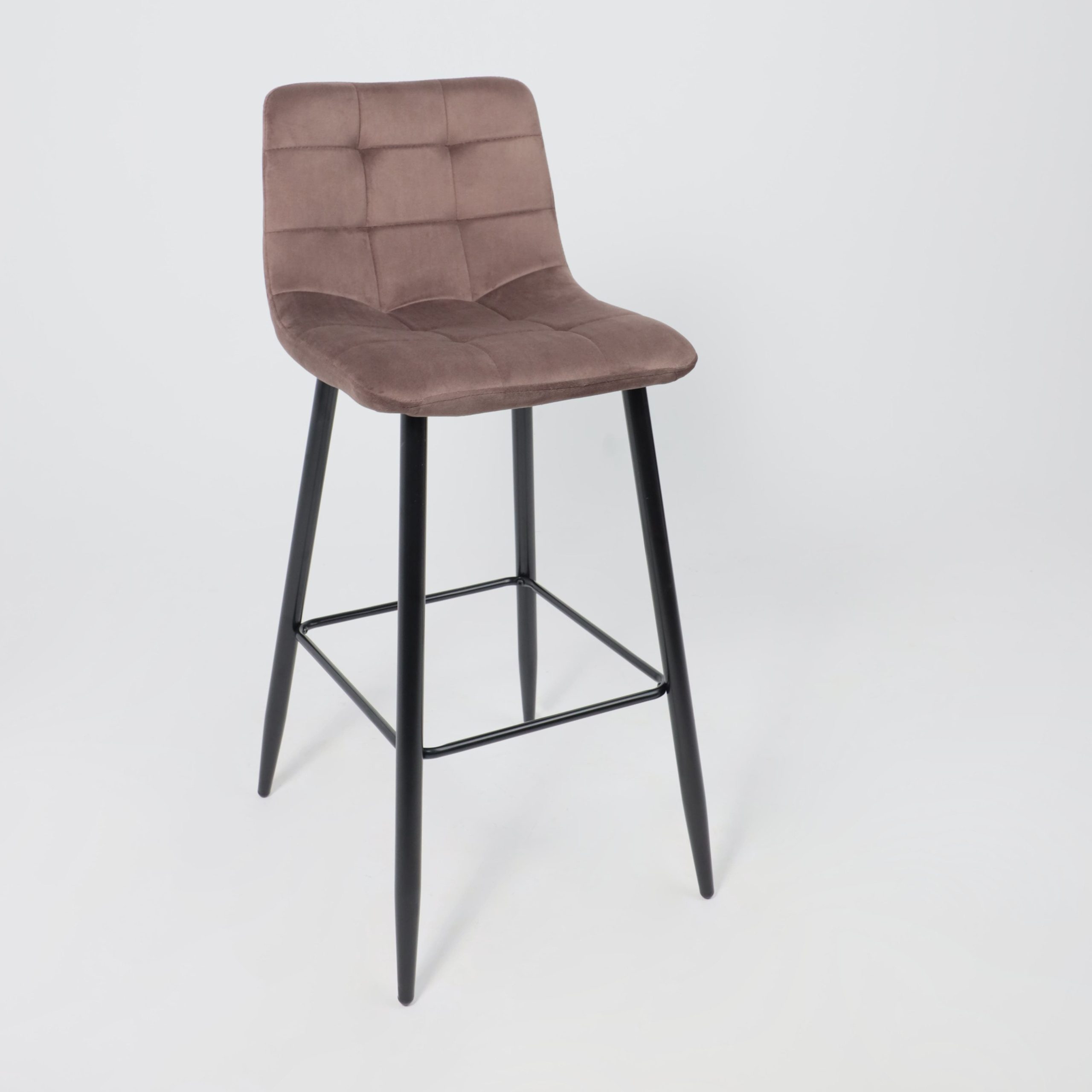 Стул STELLA, барный, коричневый велюр HLR49/черный