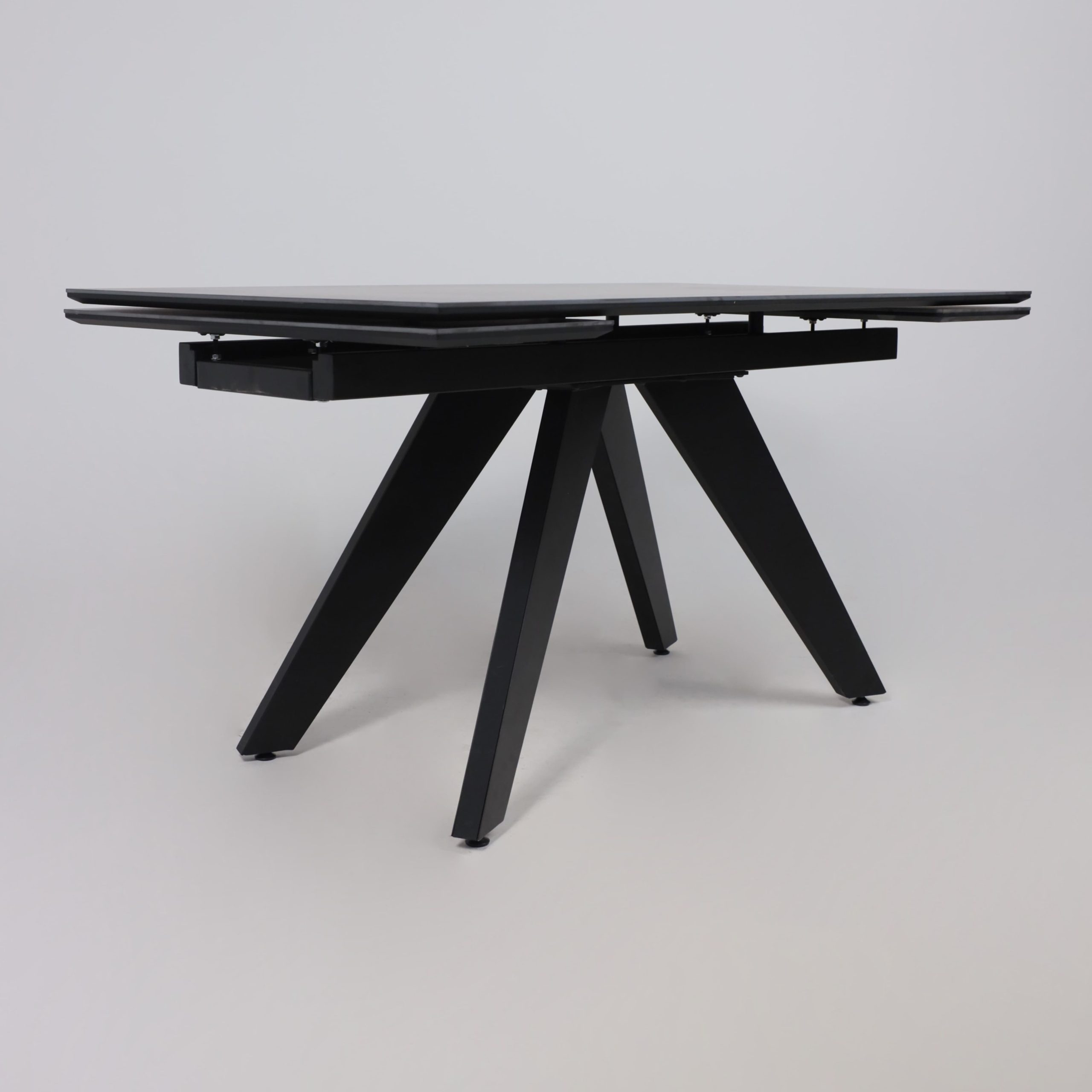 Стол AV 2122, МДФ+керамика, раздвижной 1400 (2000)*850 черный, матовый SHAKESPEARE/черный