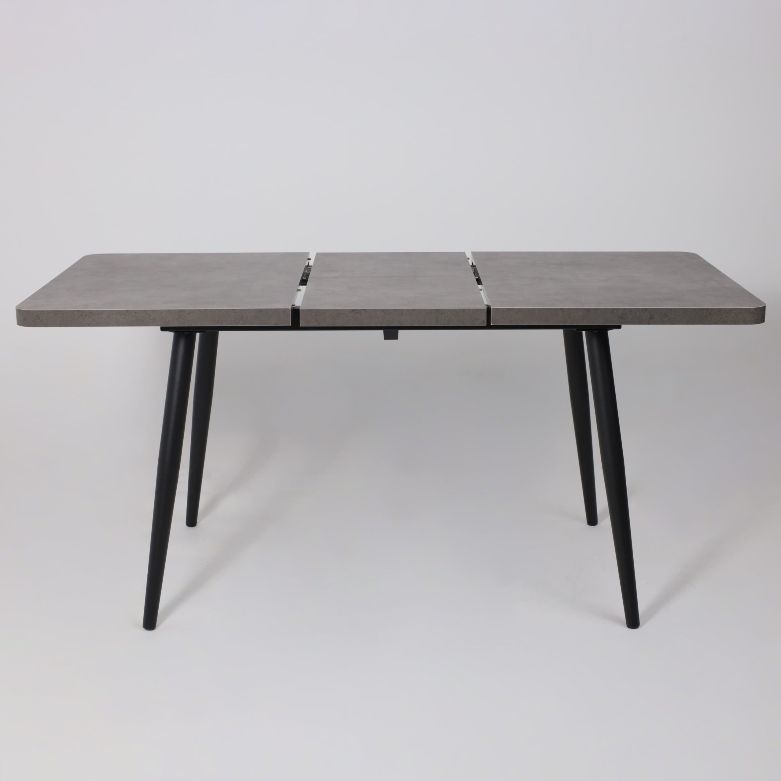 Стол BORG RADIAL-120, раздвижной 120(160)х80, Дымчатая керамика/Чёрный