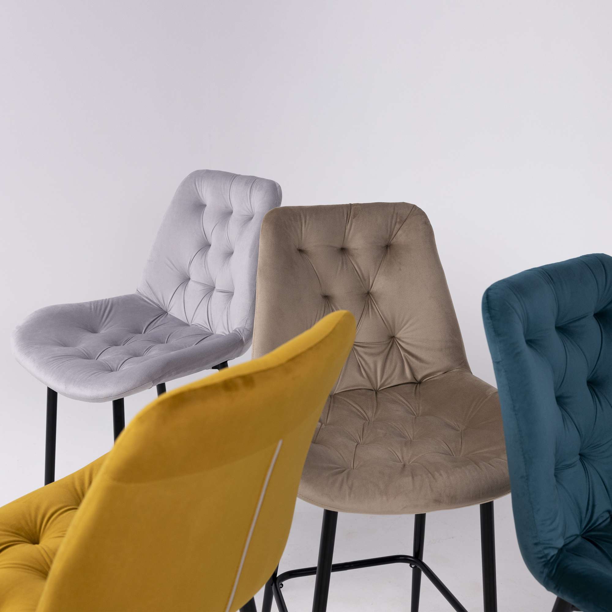 Стул AV 435, темно-бирюзовый бархат H-56/черный