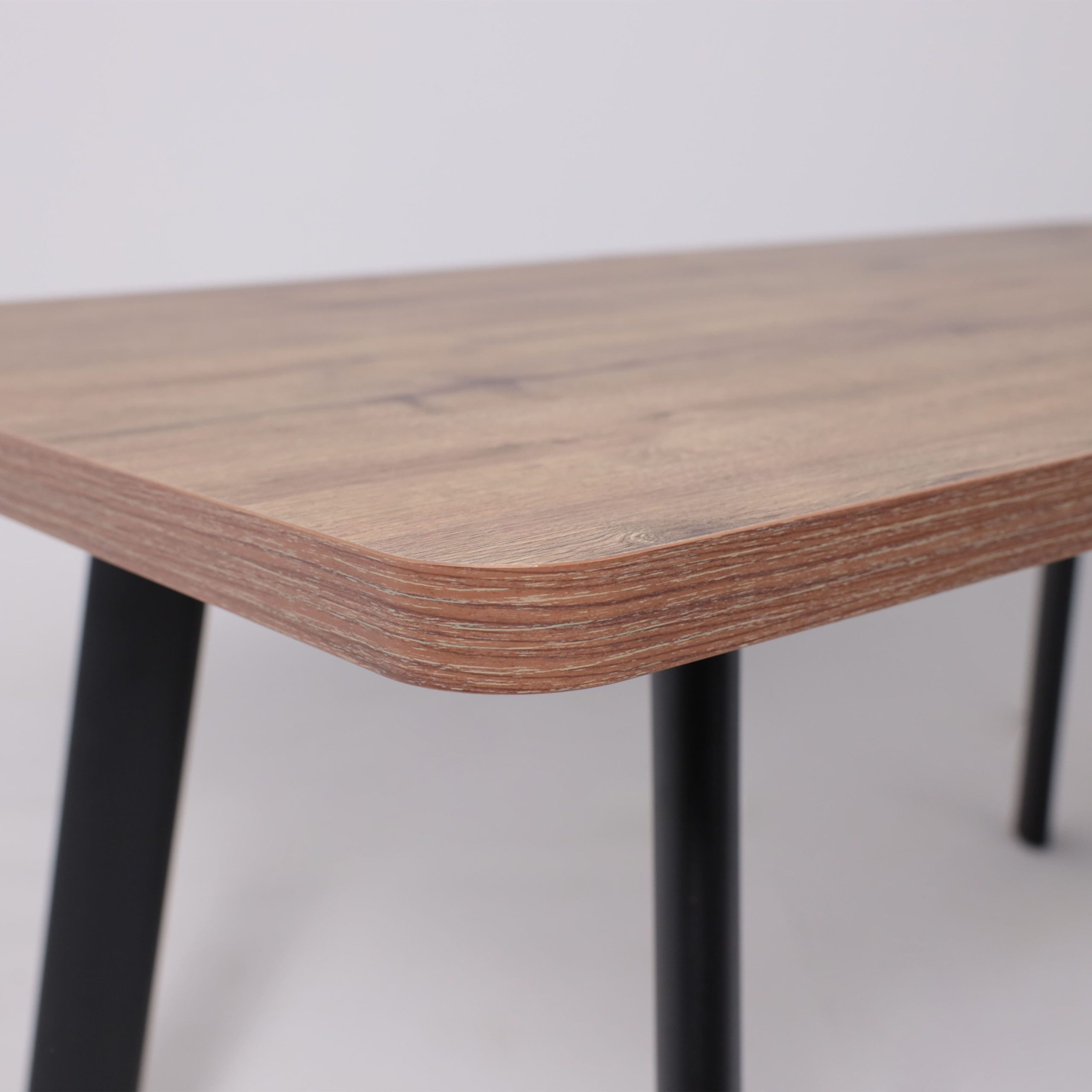 Стол LEON LUX RADIAL-160, раздвижной 160(205)х90, Дуб Веллингтон/Чёрный