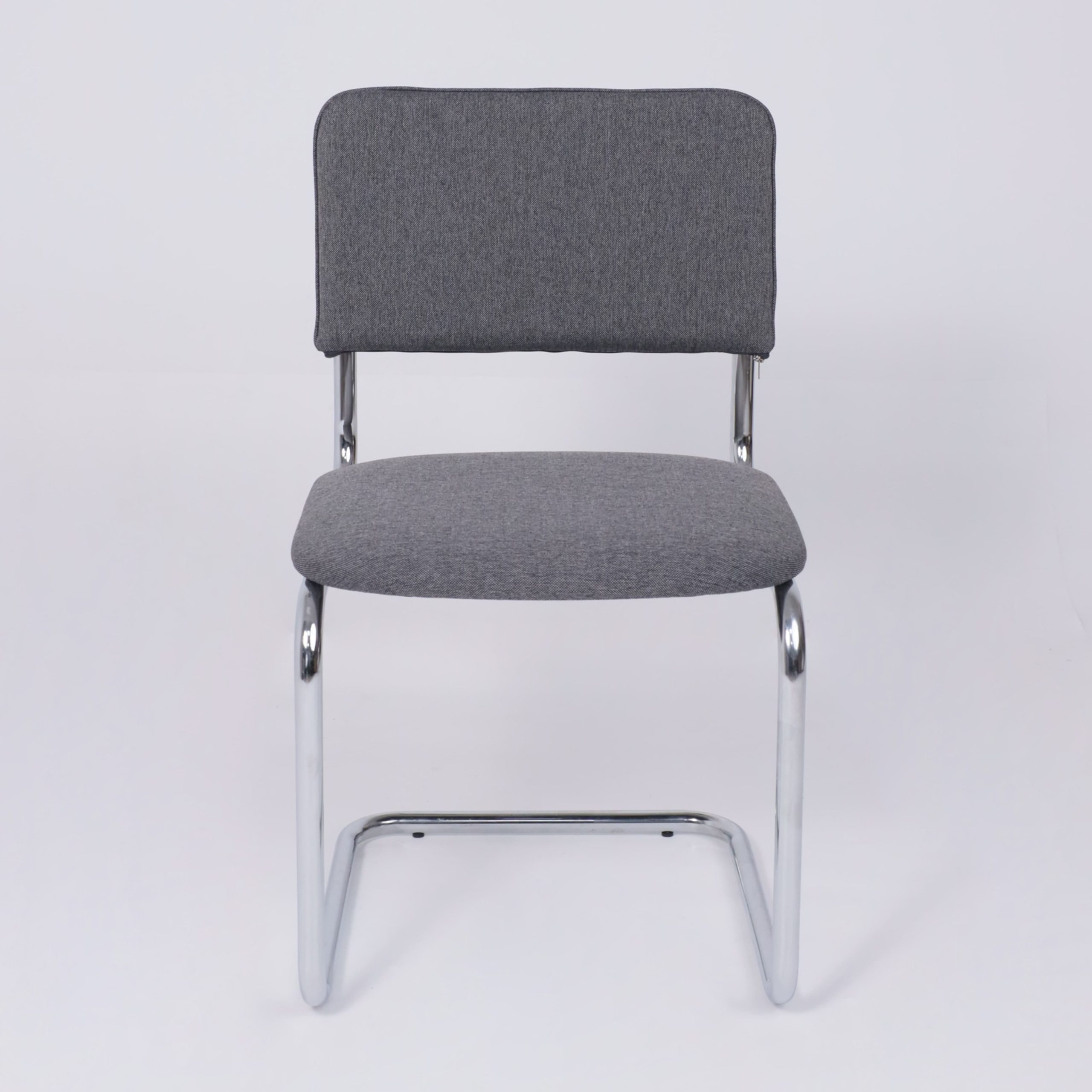 Кресло СЛАВИЯ, Leto 68 темно-серая ткань/хром