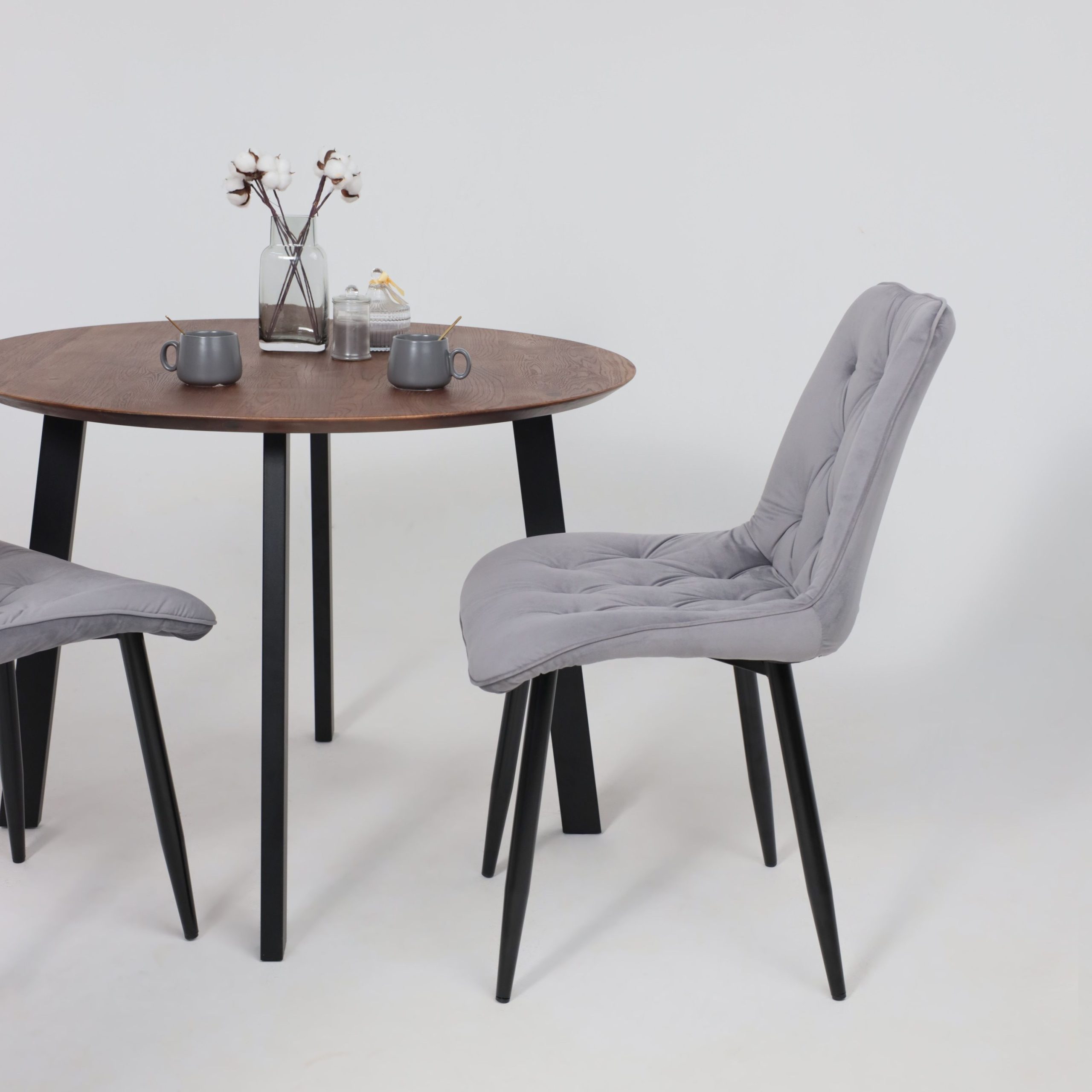 Стул ASTRA, 2, светло-серый велюр HLR-20/черный