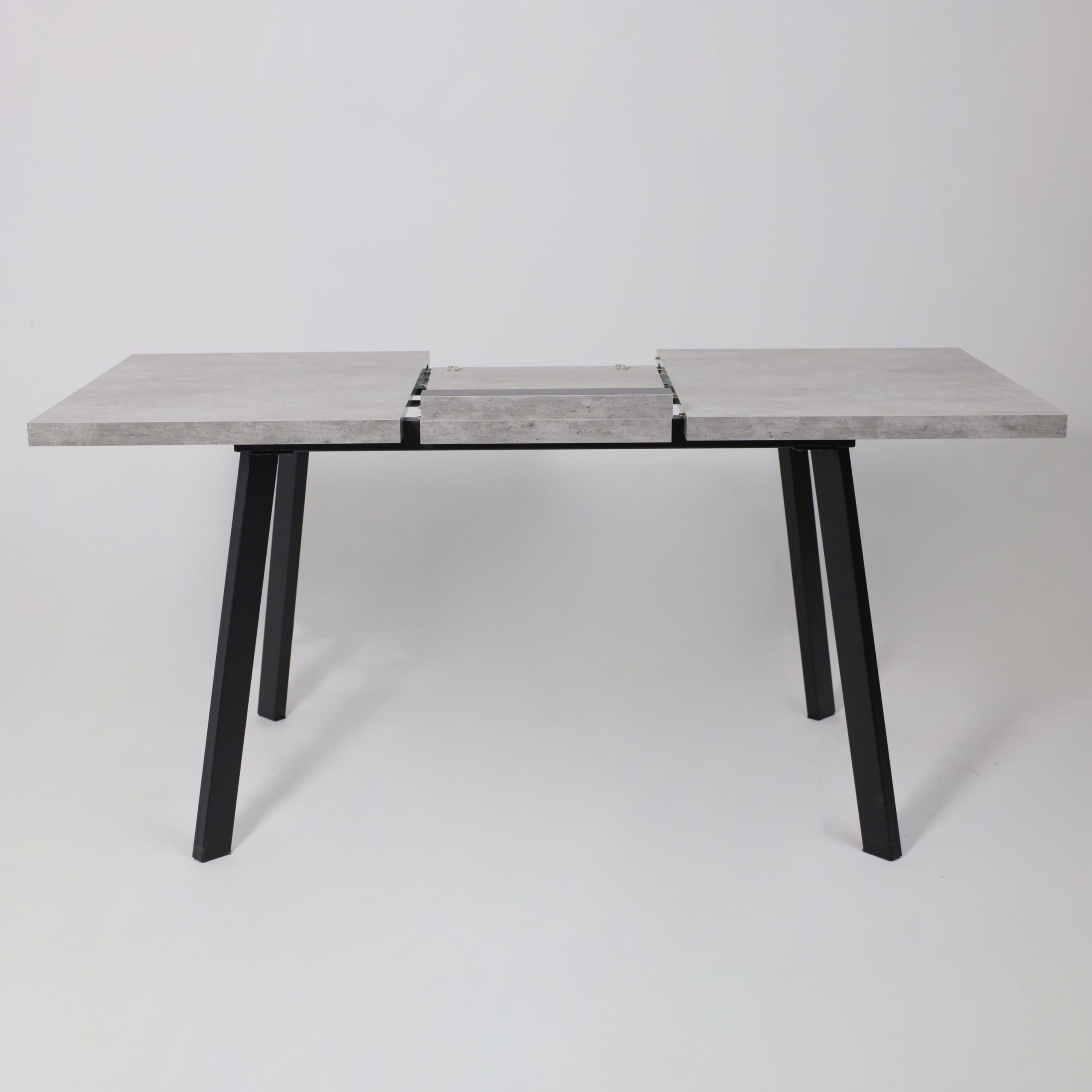 Стол BORG-120, раздвижной 120(160)х80, Серый сланец/Чёрный