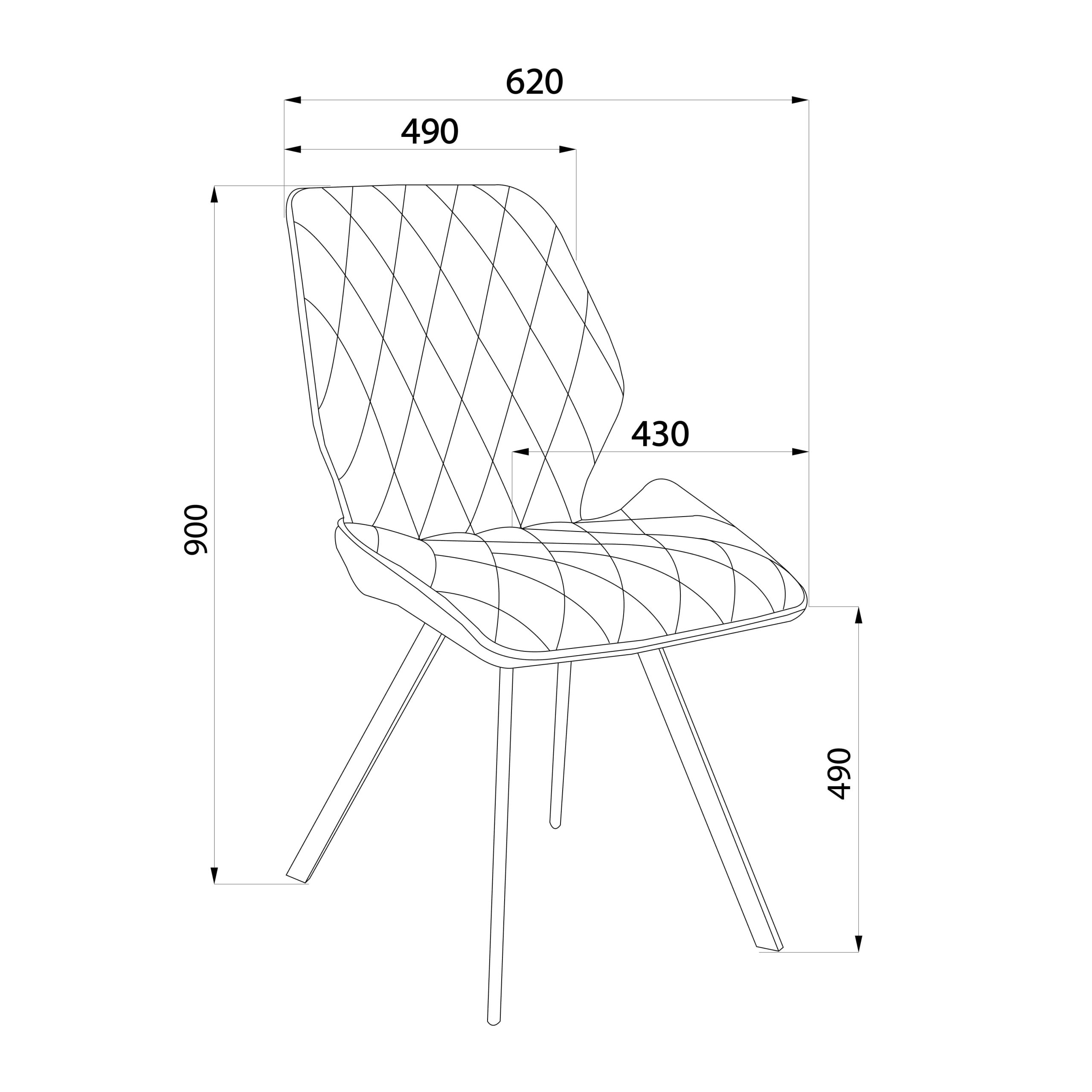 Стул AVAR, Латте Brendy 04Капучино