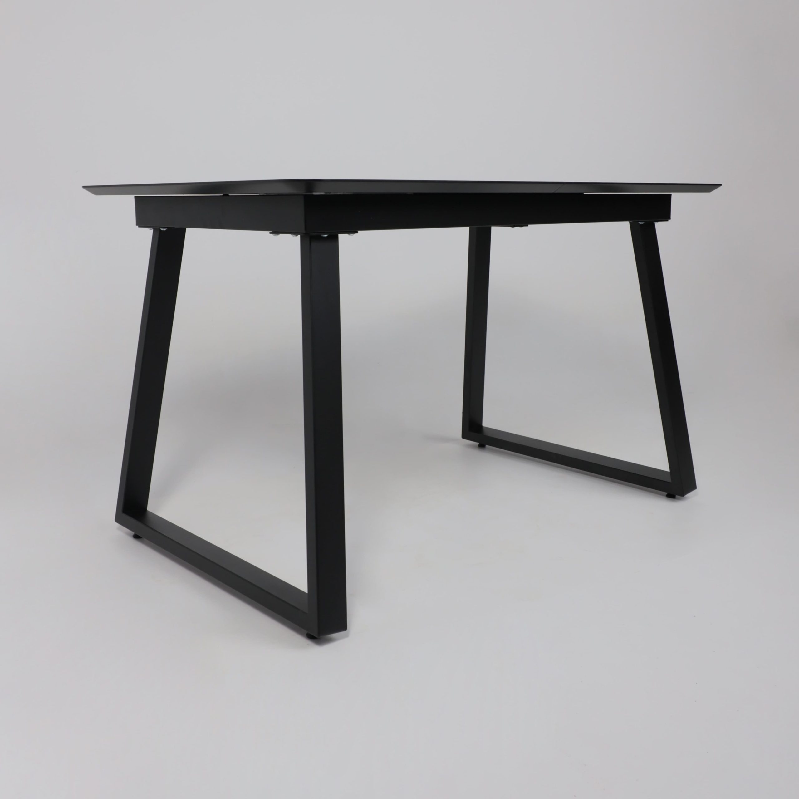 Стол AV 1208, HPL+МДФ,  раздвижной 1200 (1600)*800 Мрамор Марквина синий/черный