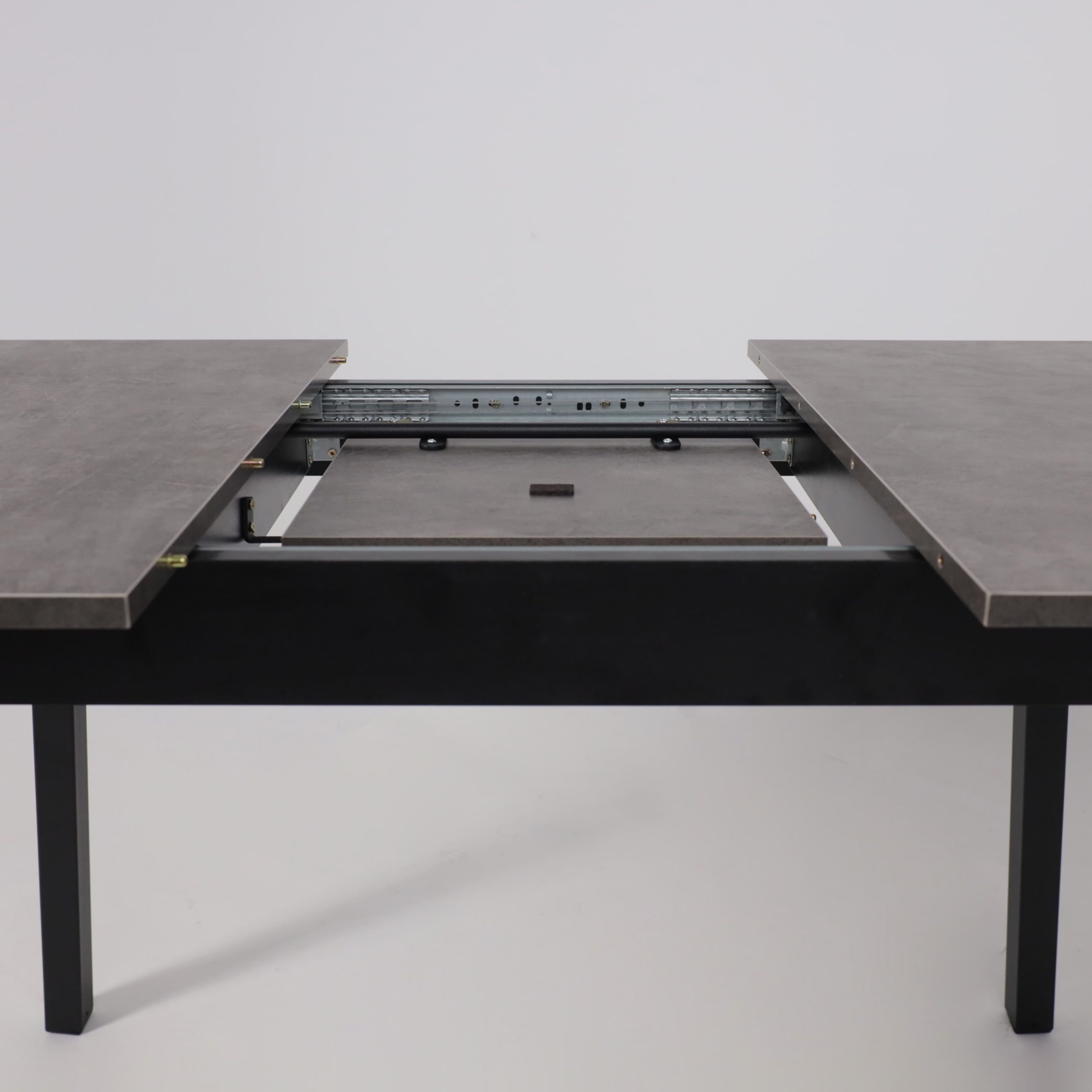 Стол TIRK RADIAL-110, раздвижной 110(142)х70, Дымчатая керамика/Чёрный