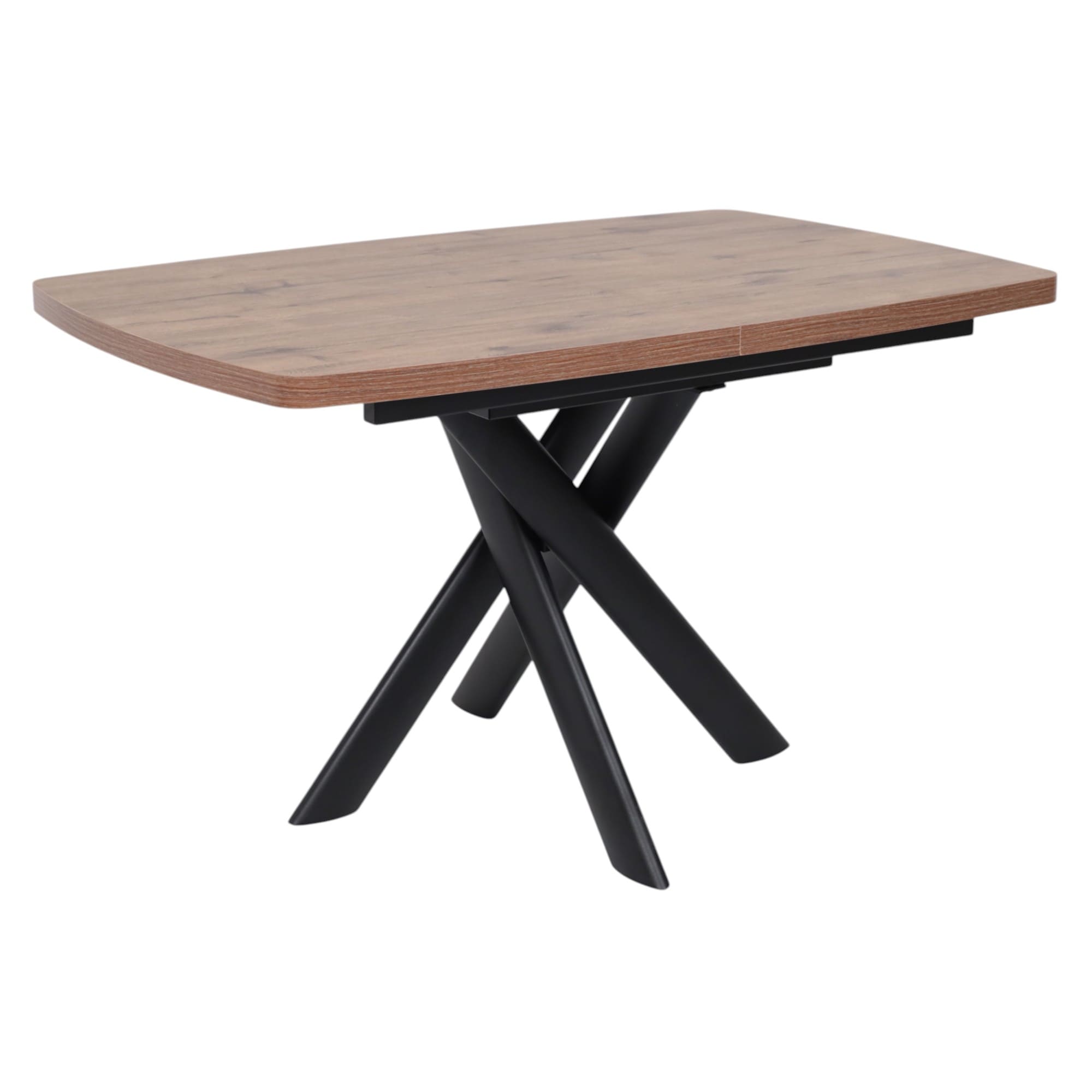 Стол LEONEL-130, раздвижной 130(165)х85, Дуб Веллингтон/Черный