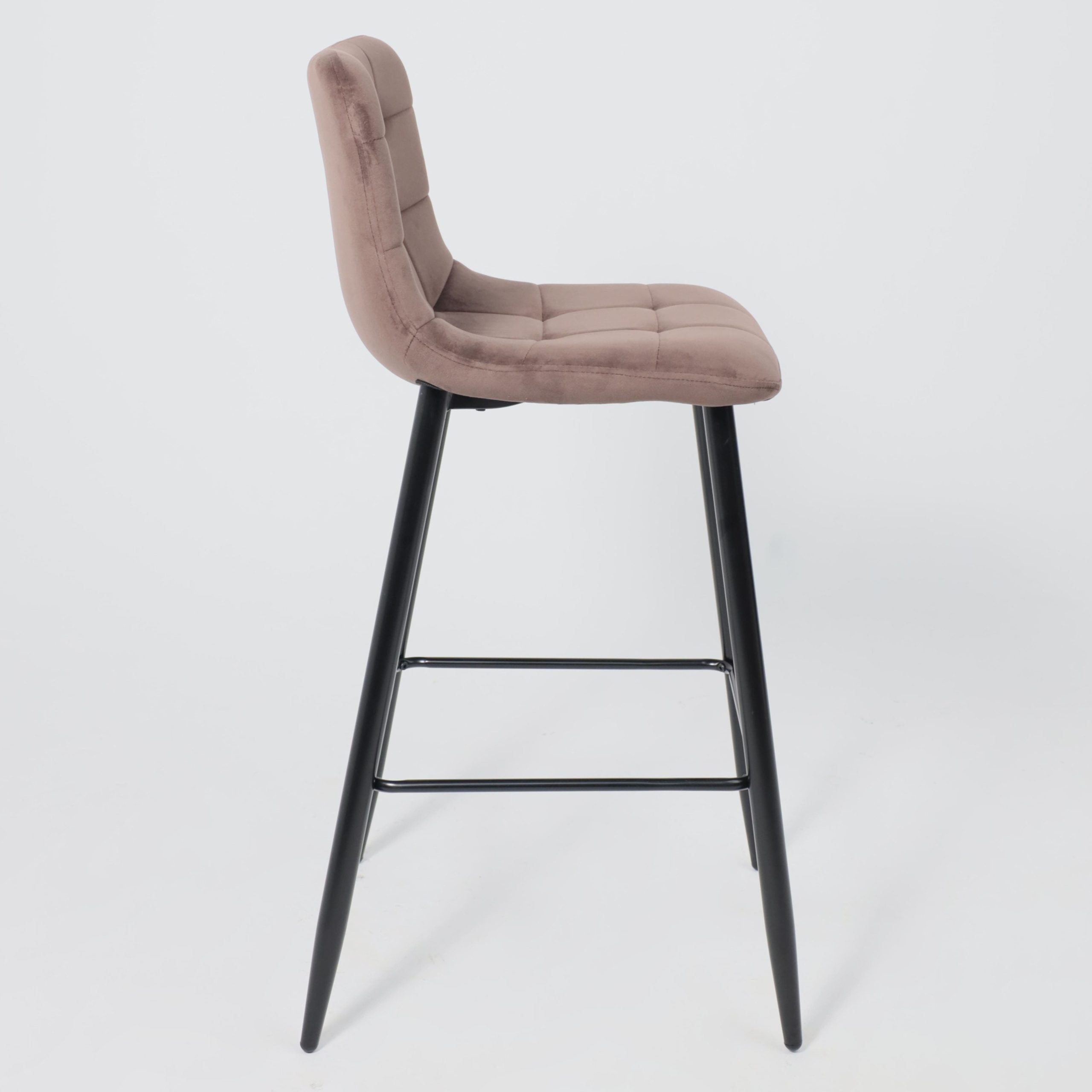 Стул STELLA, барный, коричневый велюр HLR49/черный