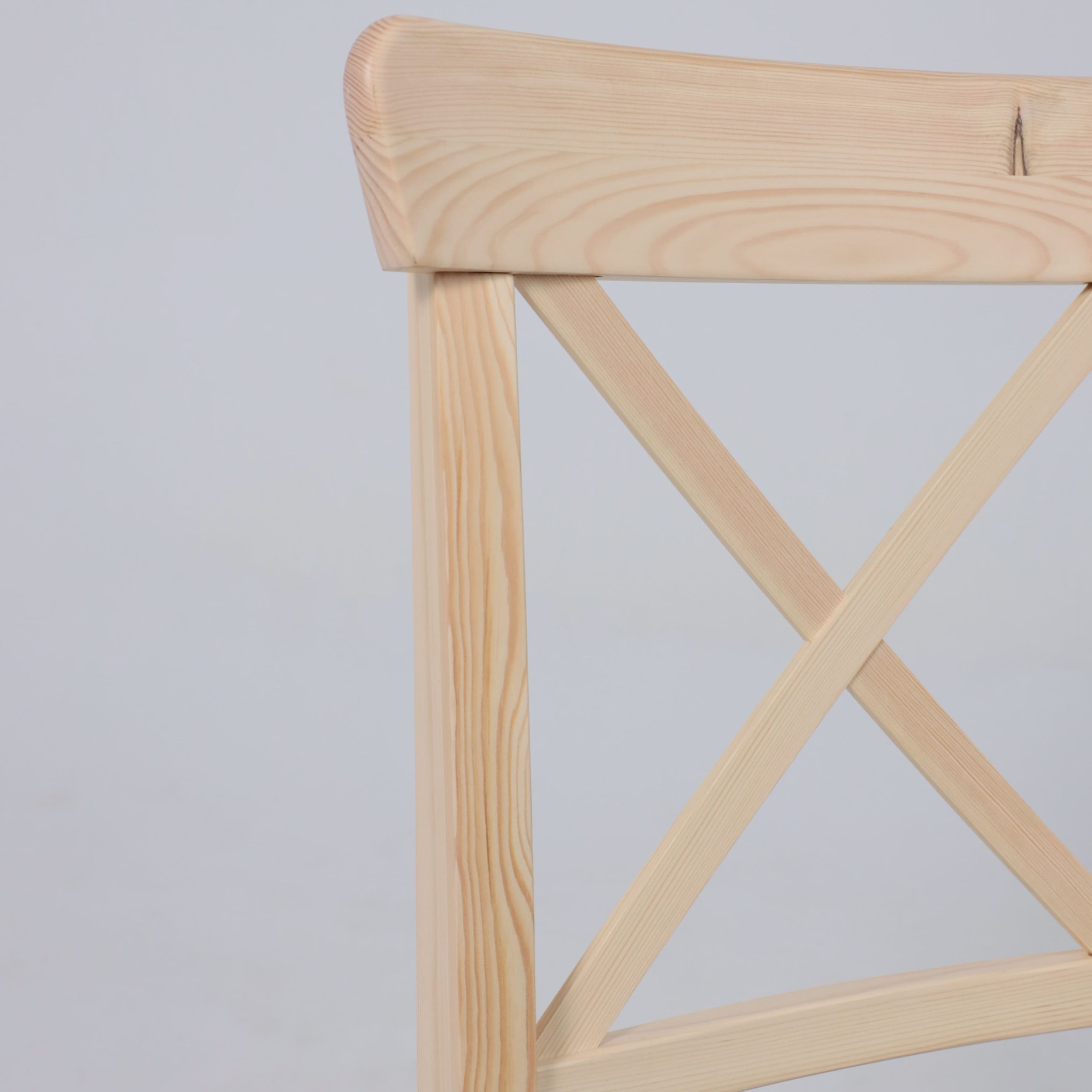 Стул Ингольф, тон 15, прозрачный лак/серая ткань Аризона дождь 149/2