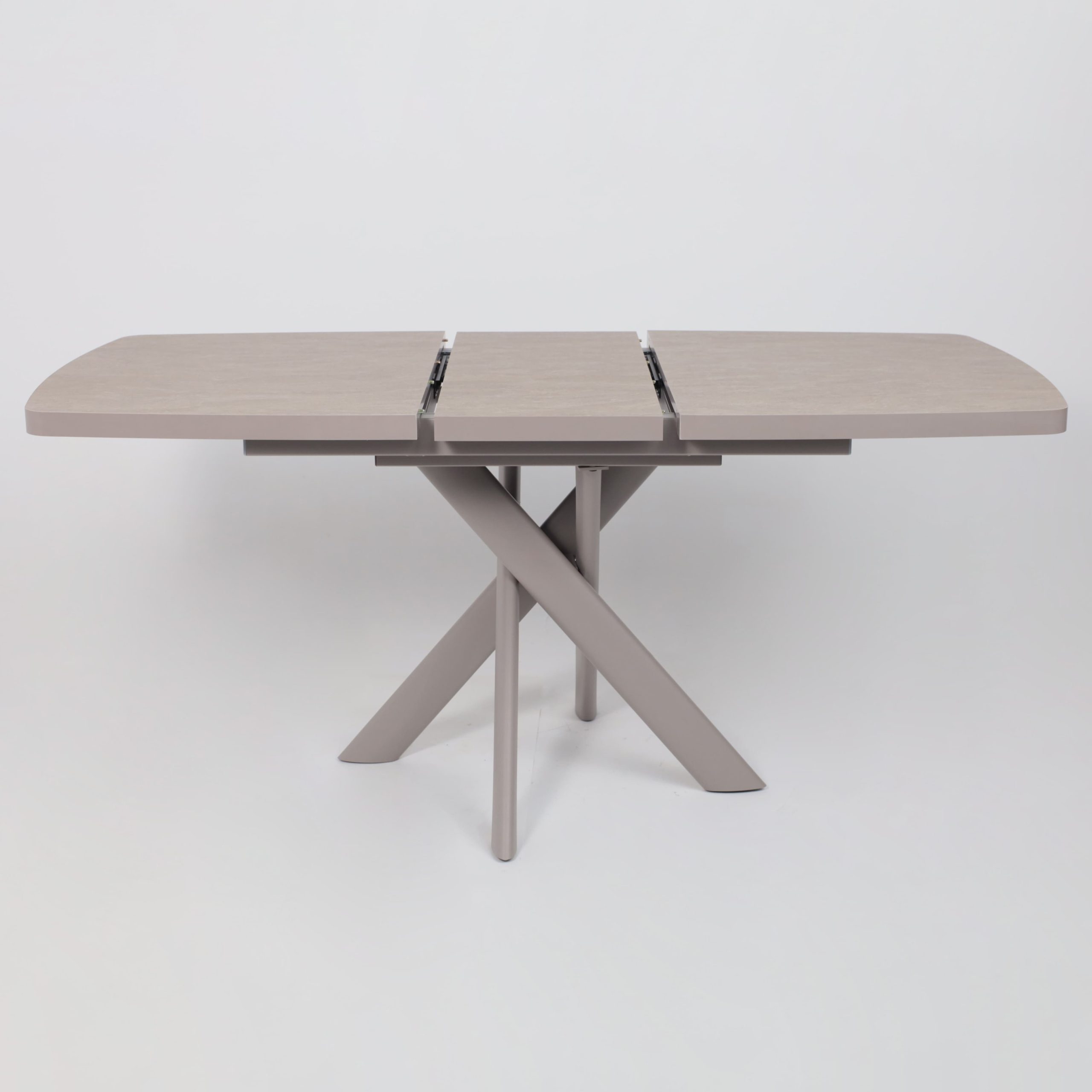 Стол LEONEL-130, раздвижной 130(165)х85, Бежевый камень-HPL/Капучино