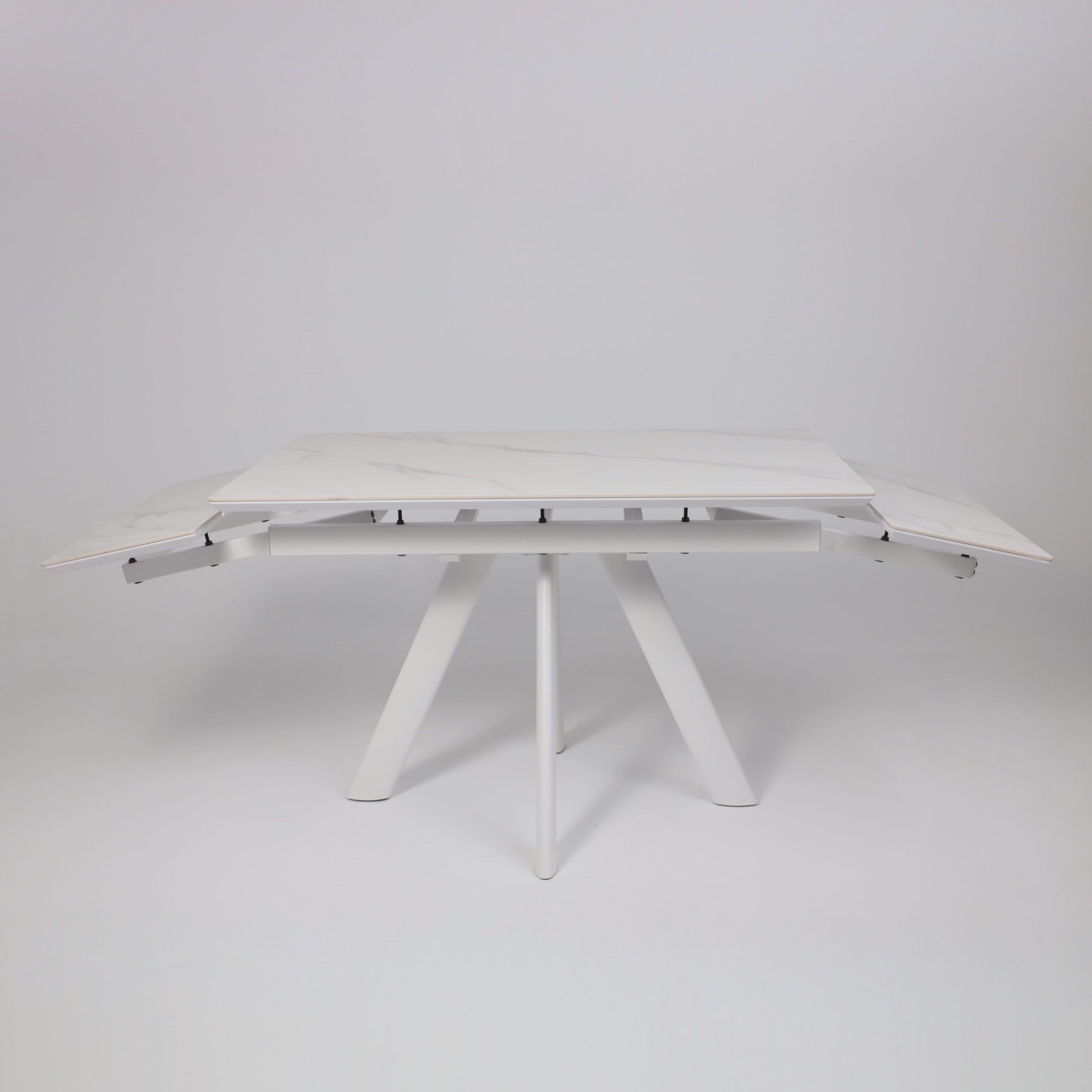 Стол JACK-120, раздвижной 120(30+30)х80, CALAKATTA ST CER/Белый