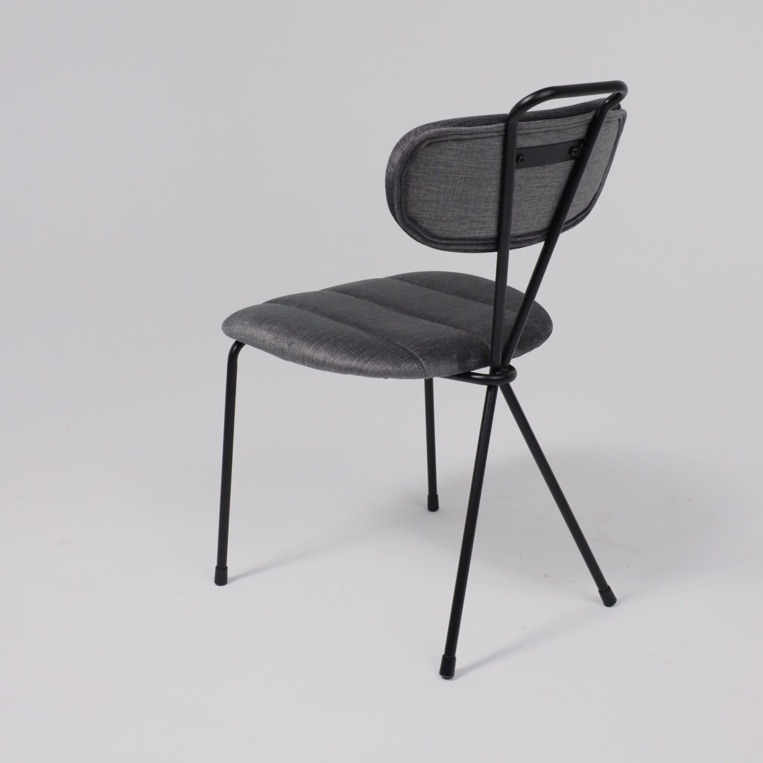 Стул TORI, серый велюр VOSS 15/черный