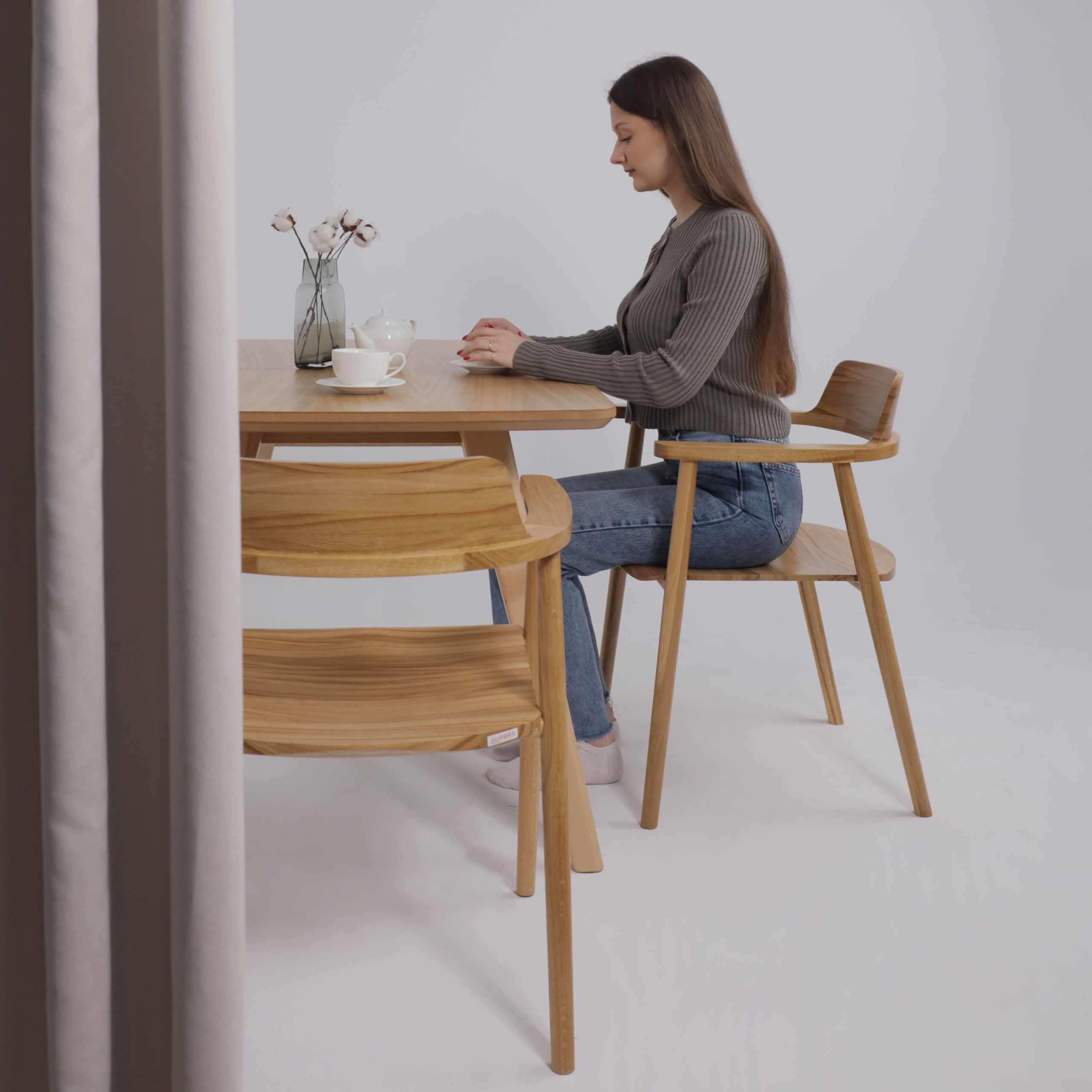 Стол ЛОНДОН-М 1200(1600)*800, Светлый бук без тонировки/Светлый бук