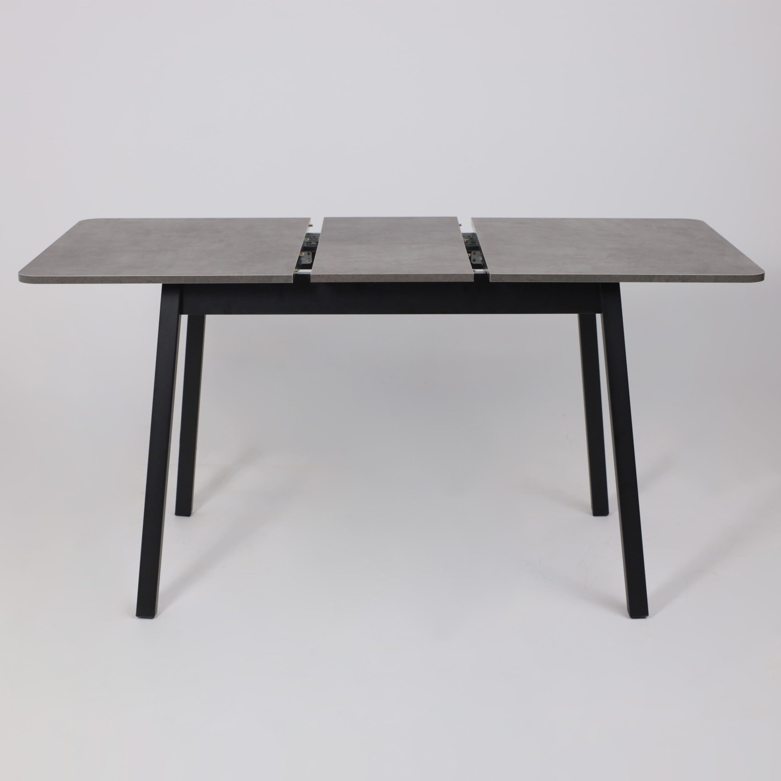 Стол TIRK RADIAL-110, раздвижной 110(142)х70, Дымчатая керамика/Чёрный