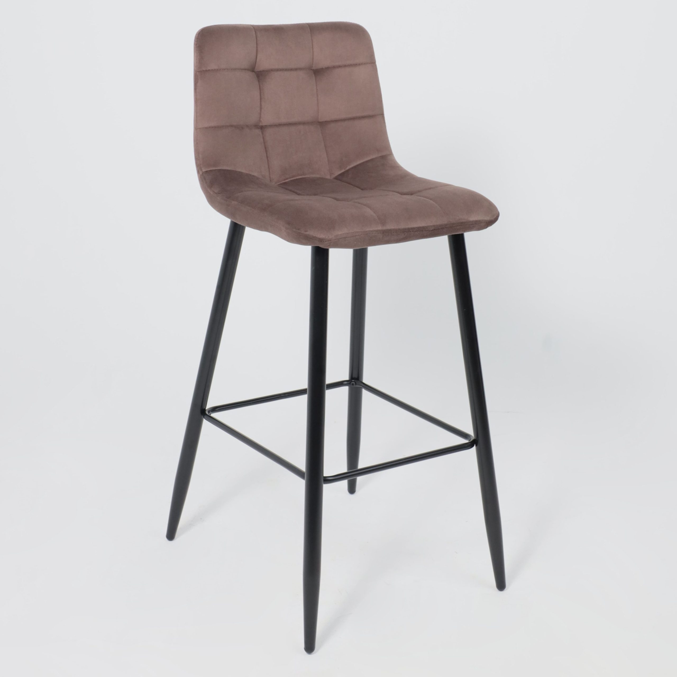 Стул STELLA, барный, коричневый велюр HLR49/черный