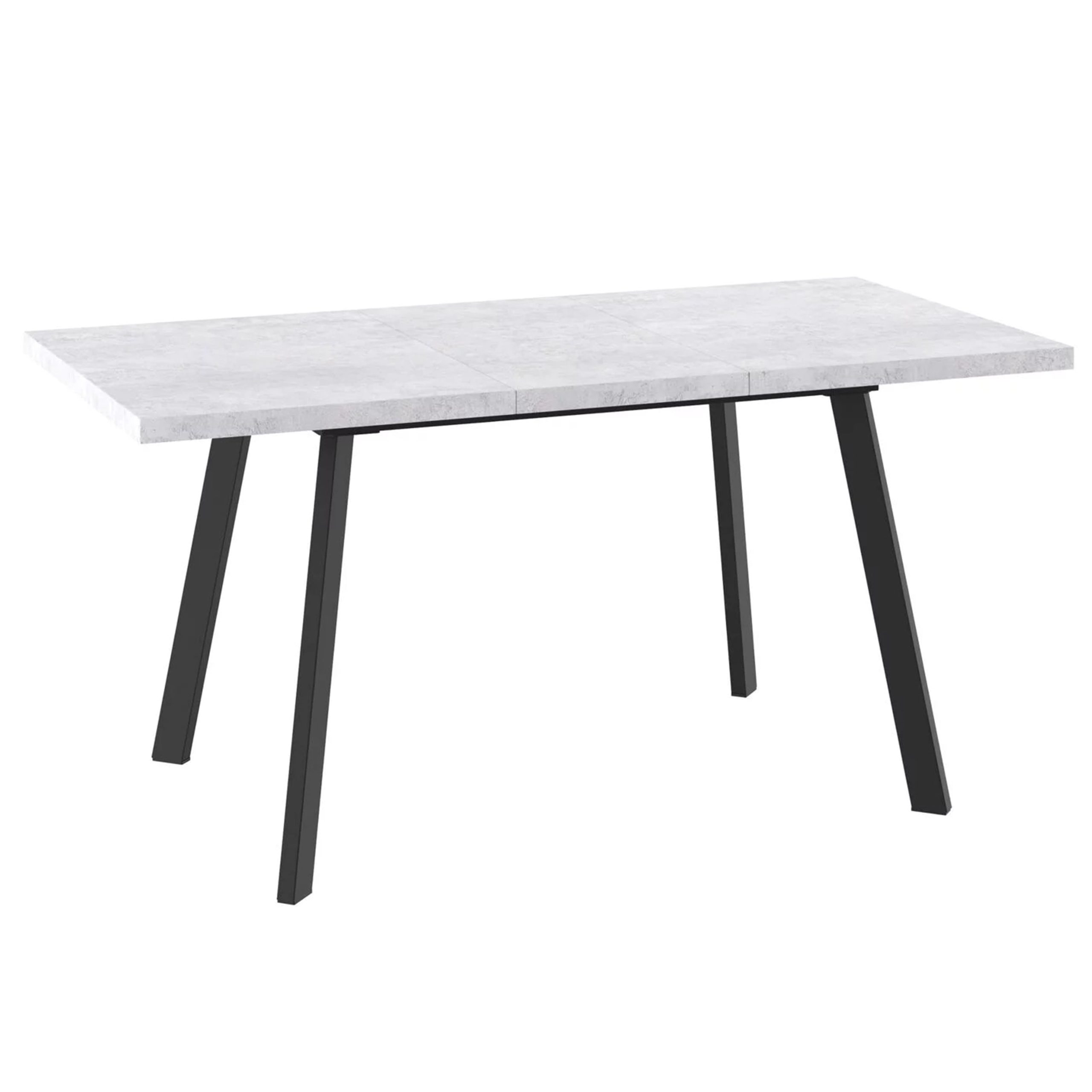 Стол BORG-140, раздвижной 140(180)х85, Серый сланец/Чёрный