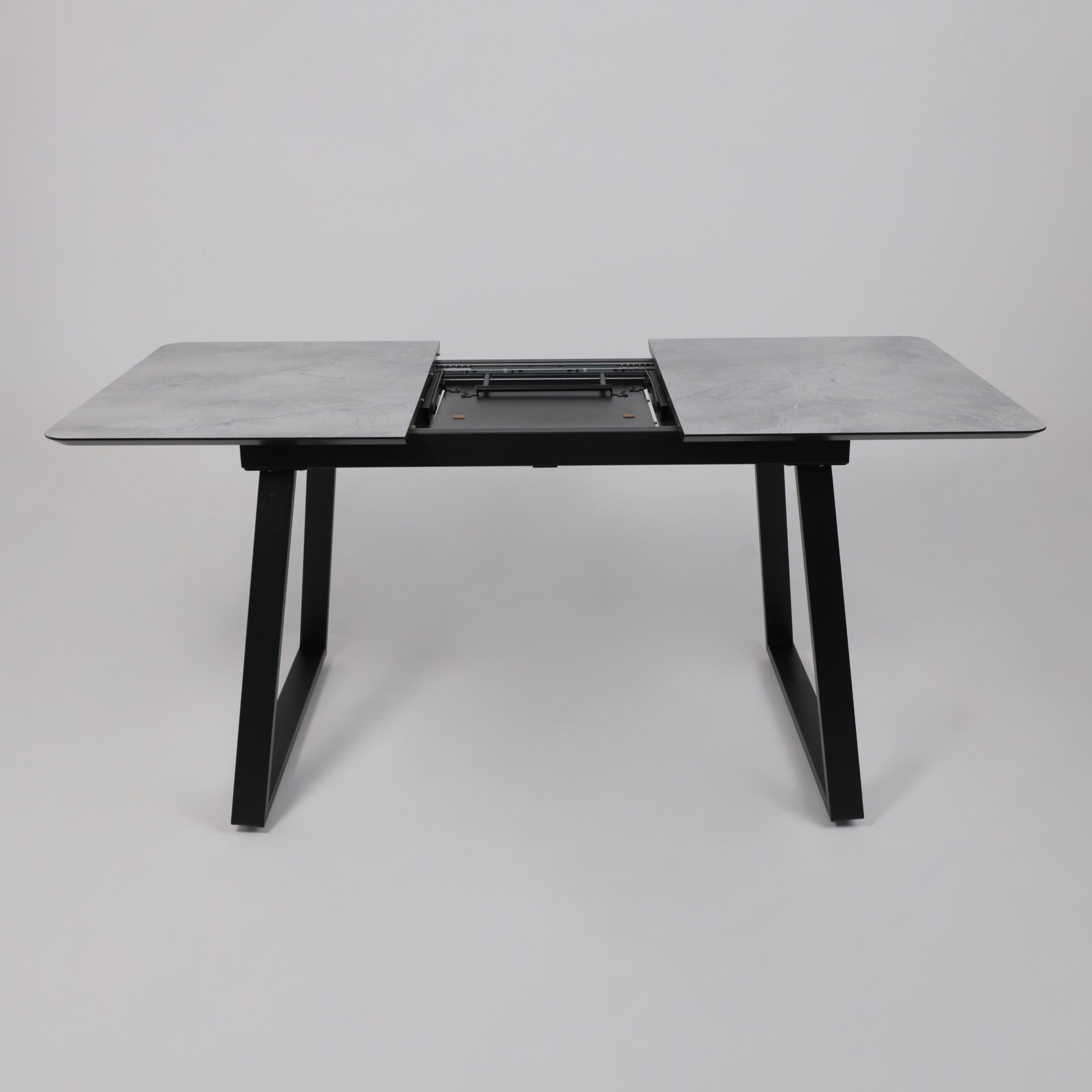 Стол AV 1208, HPL+МДФ,  раздвижной 1200 (1600)*800 Мрамор Марквина синий/черный