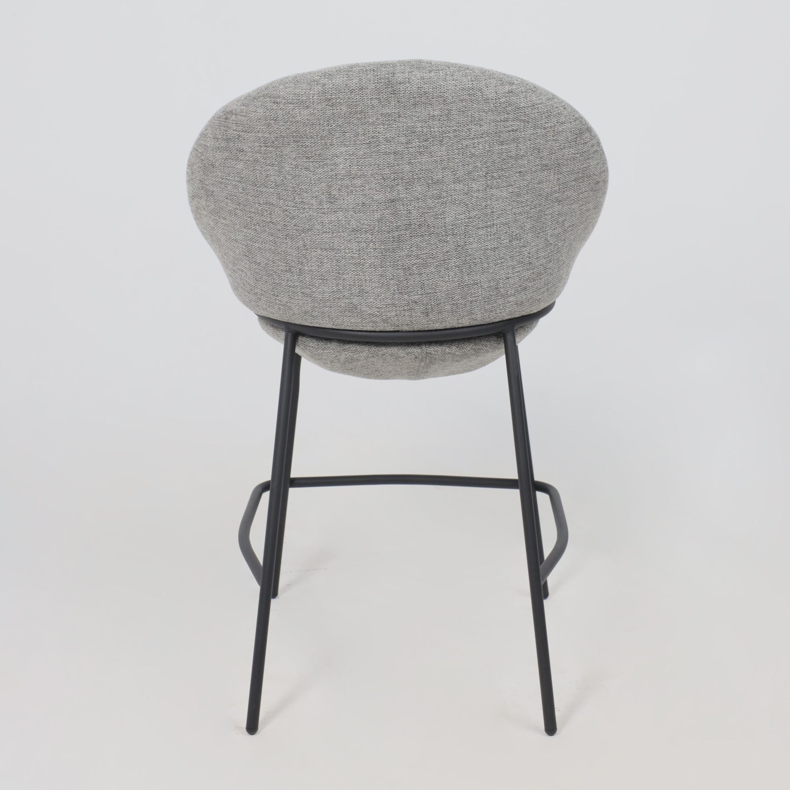 Стул BRAUN, полубарный, серая рогожка BREGO-15/черный