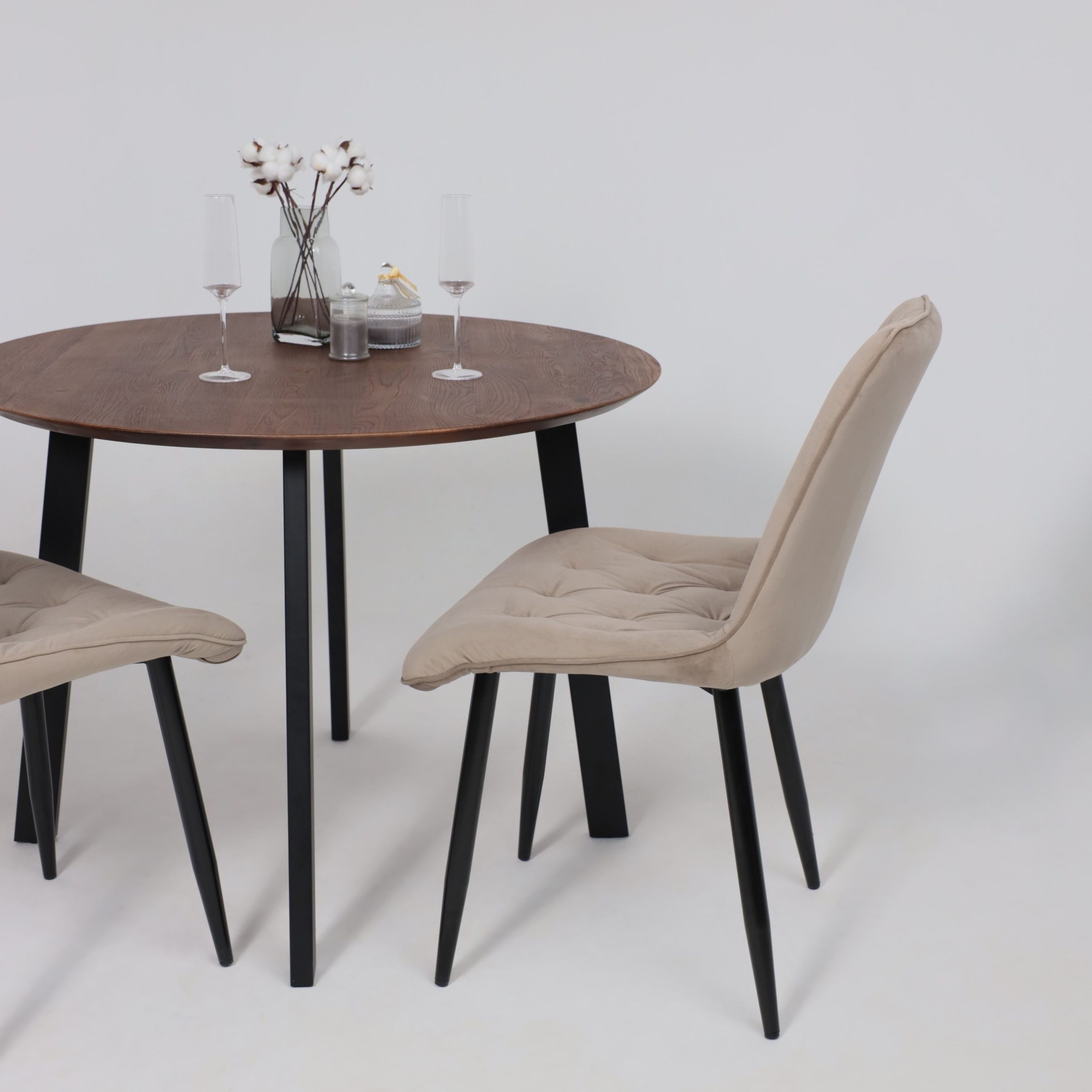 Стул ASTRA, 2, бежевый велюр HLR-08/черный