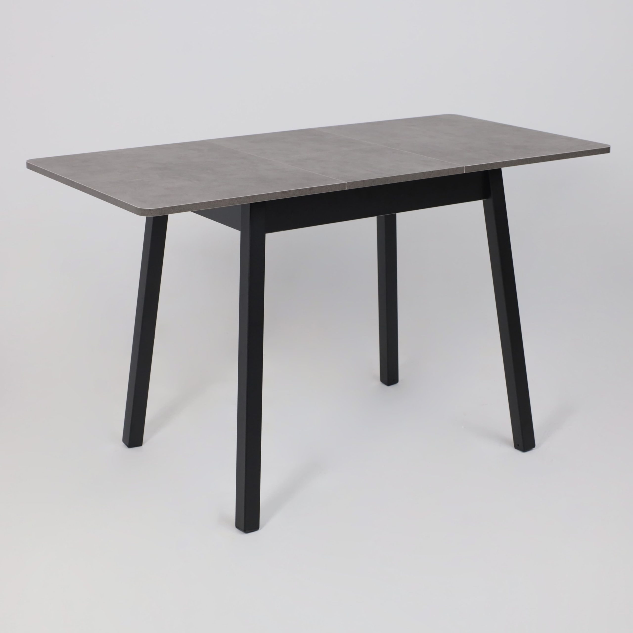 Стол TIRK RADIAL-94, раздвижной 94(126)х64, Дымчатая керамика/Чёрный