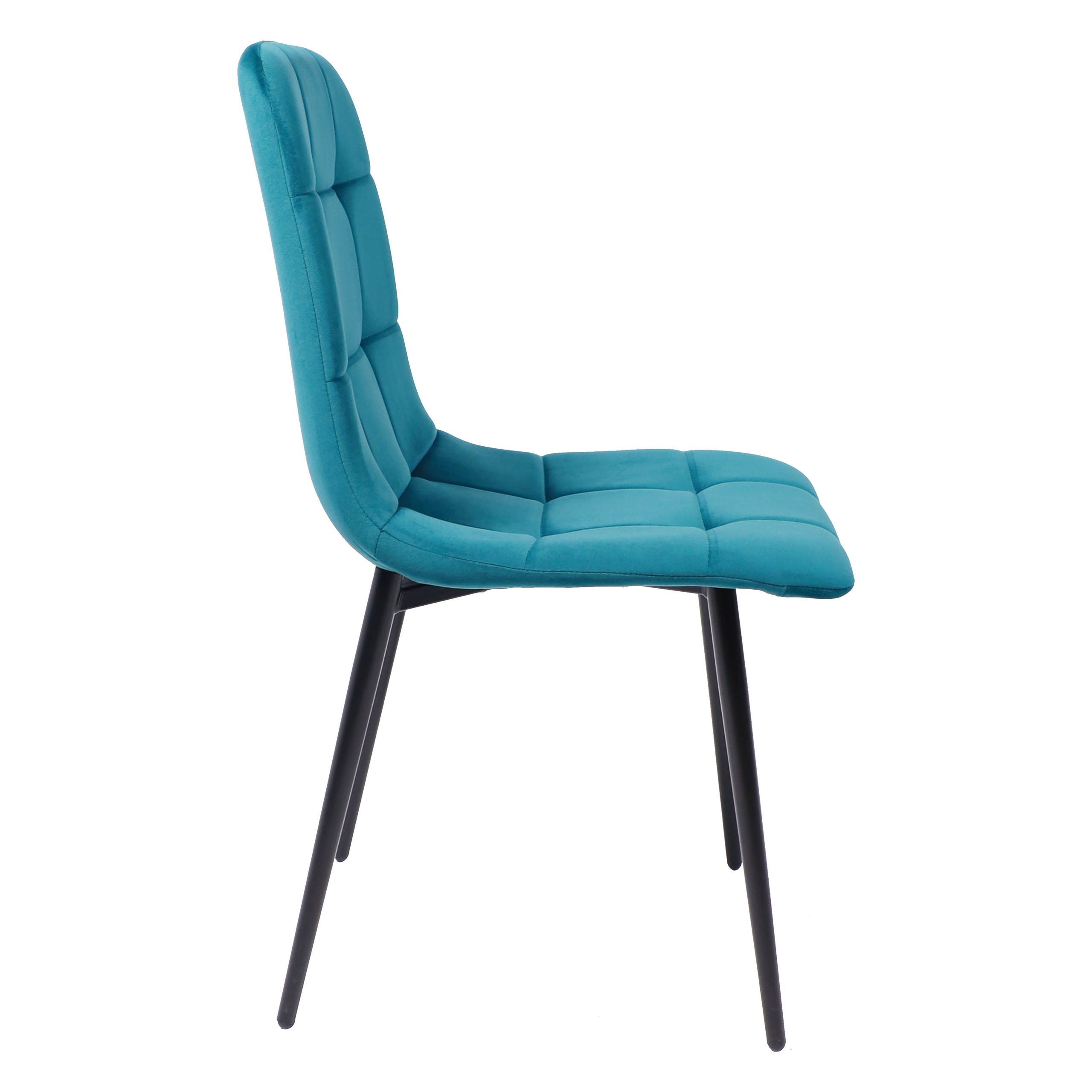 Стул AV 406-N, темно-бирюзовый бархат H-56/черный
