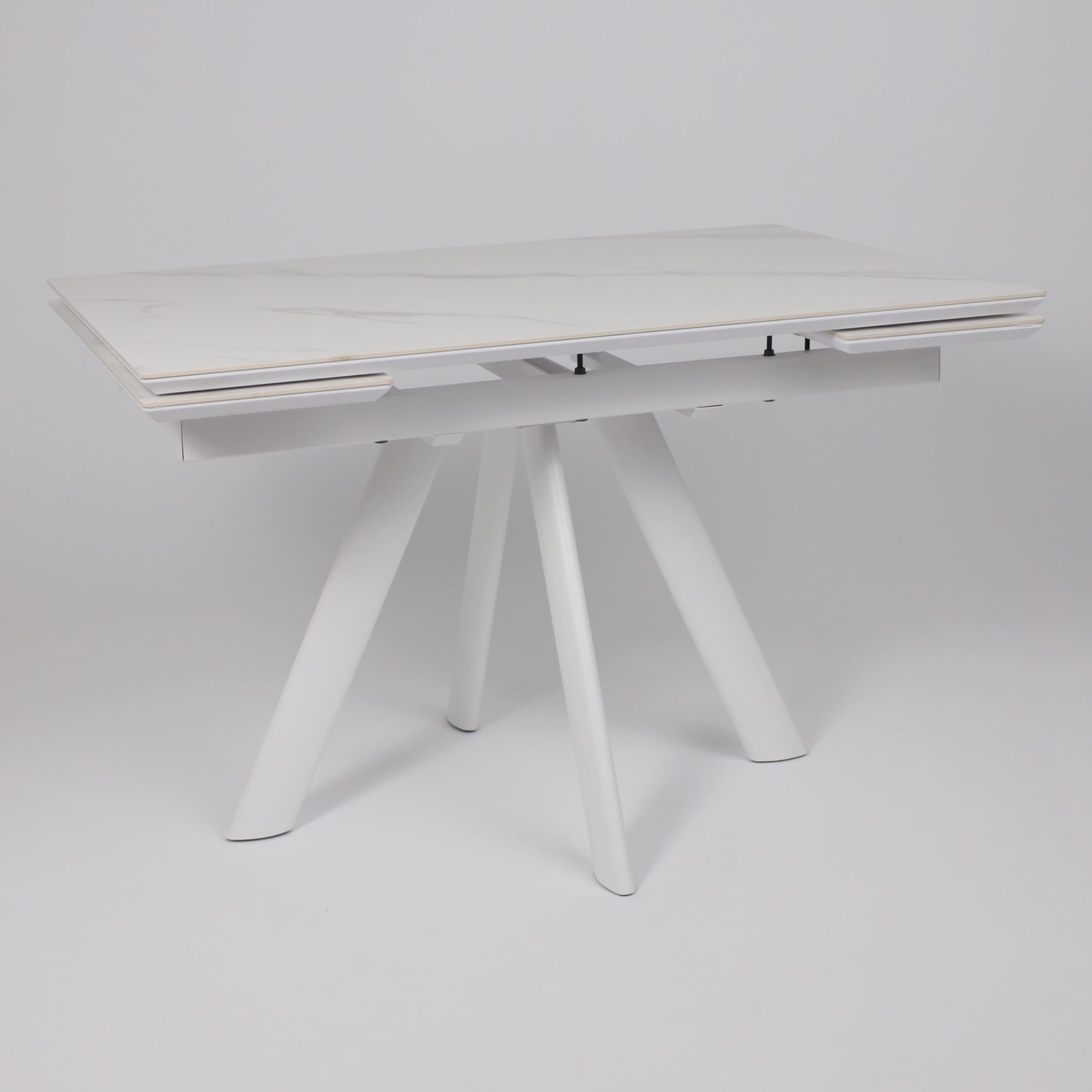 Стол JACK-120, раздвижной 120(30+30)х80, CALAKATTA ST CER/Белый