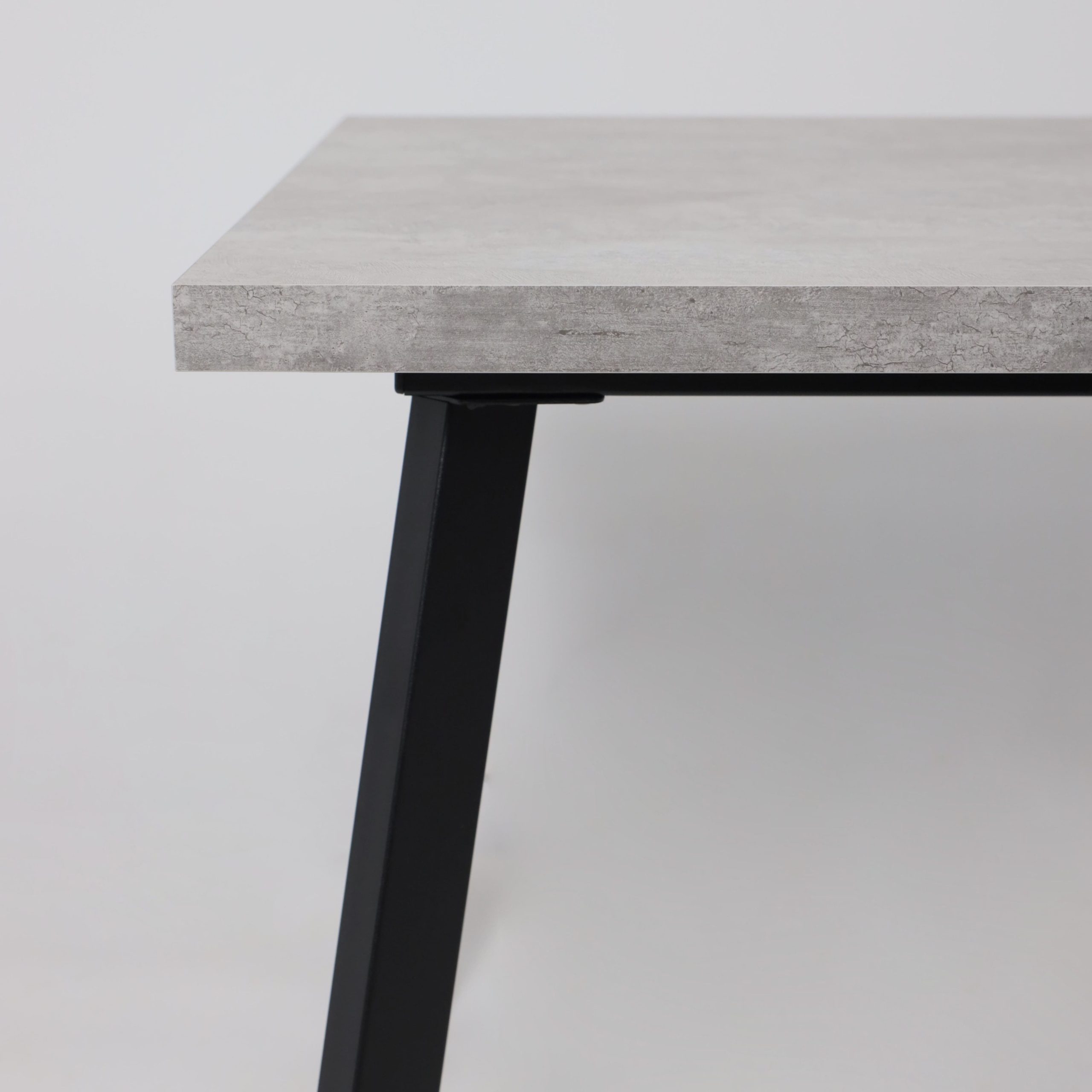 Стол BORG-120, раздвижной 120(160)х80, Серый сланец/Чёрный