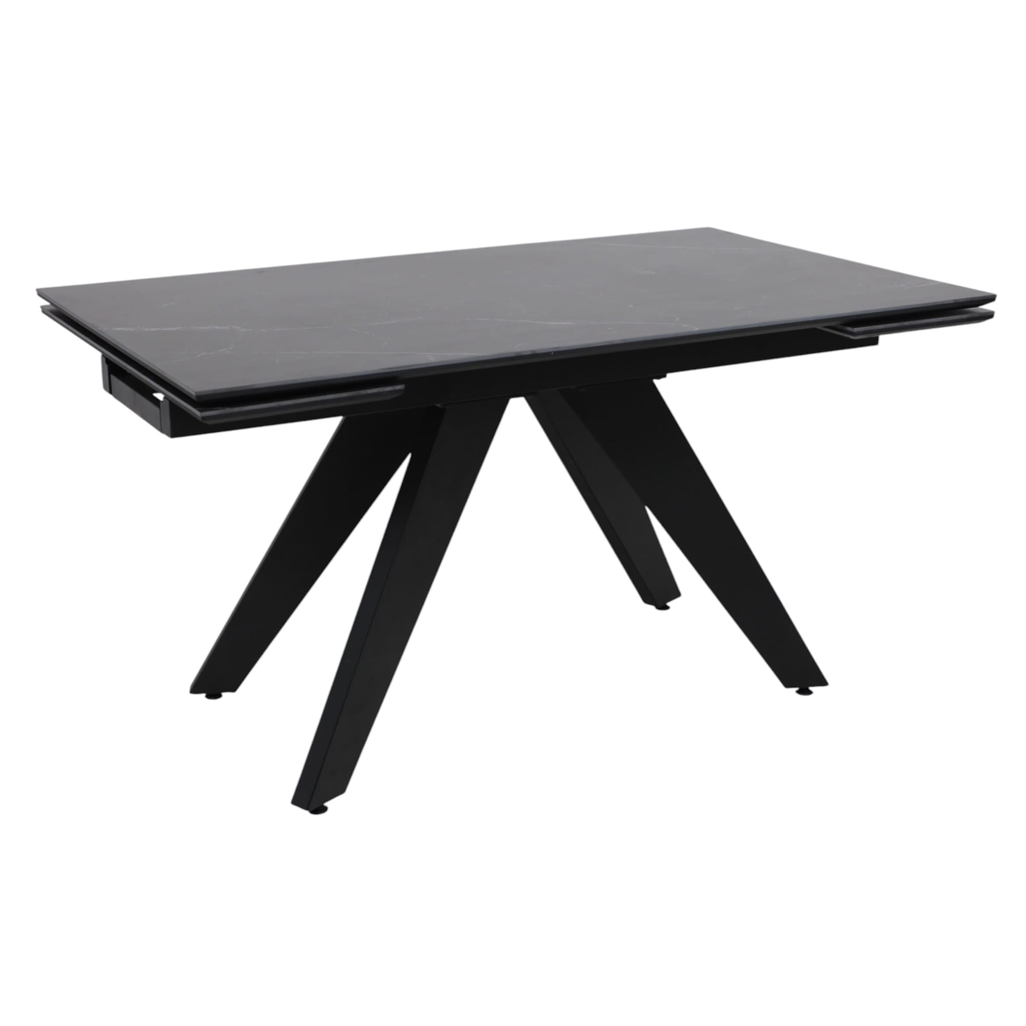 Стол AV 2122, МДФ+керамика, раздвижной 1400 (2000)*850 черный, матовый SHAKESPEARE/черный