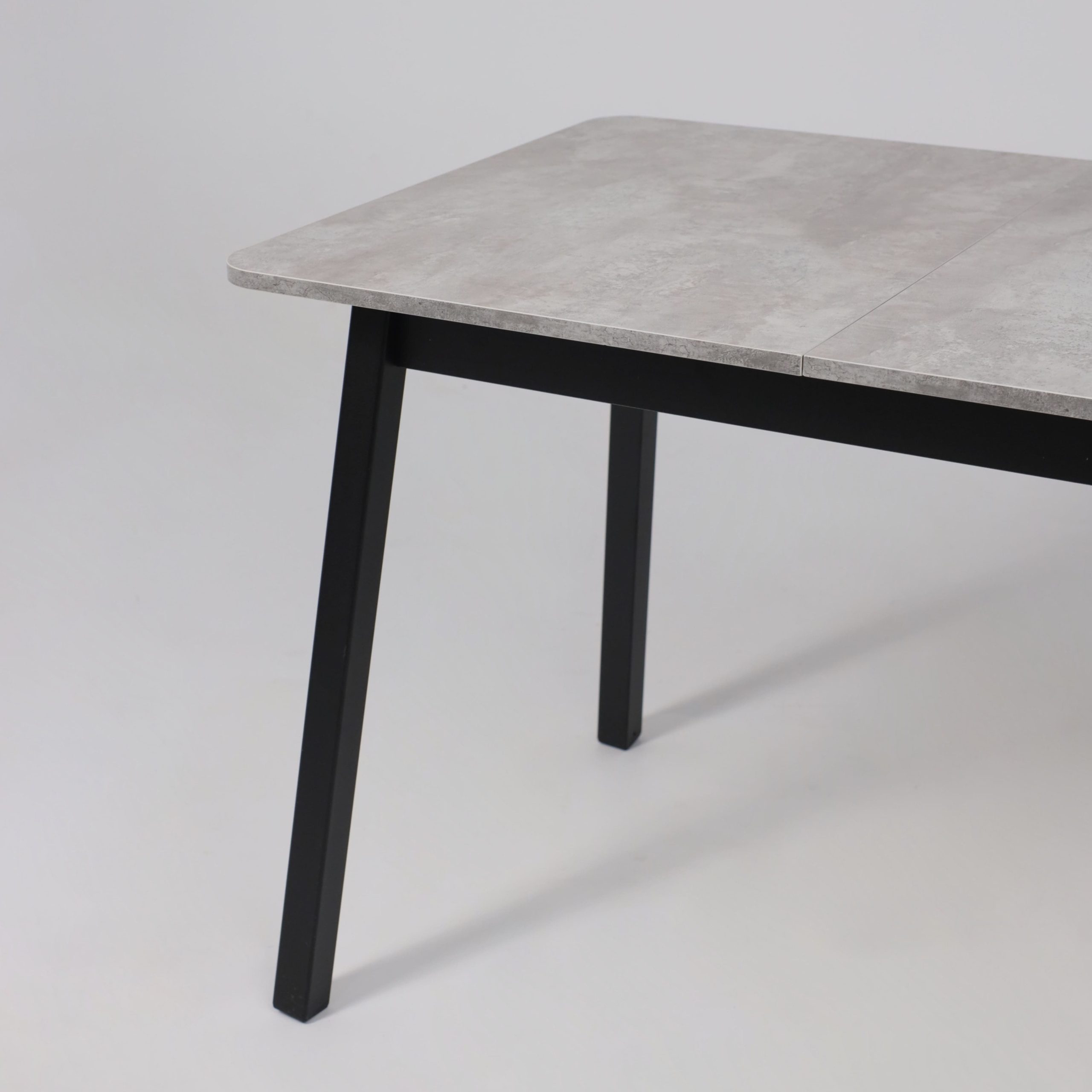 Стол TIRK RADIAL-110, раздвижной 110(142)х70, Серый сланец/Чёрный