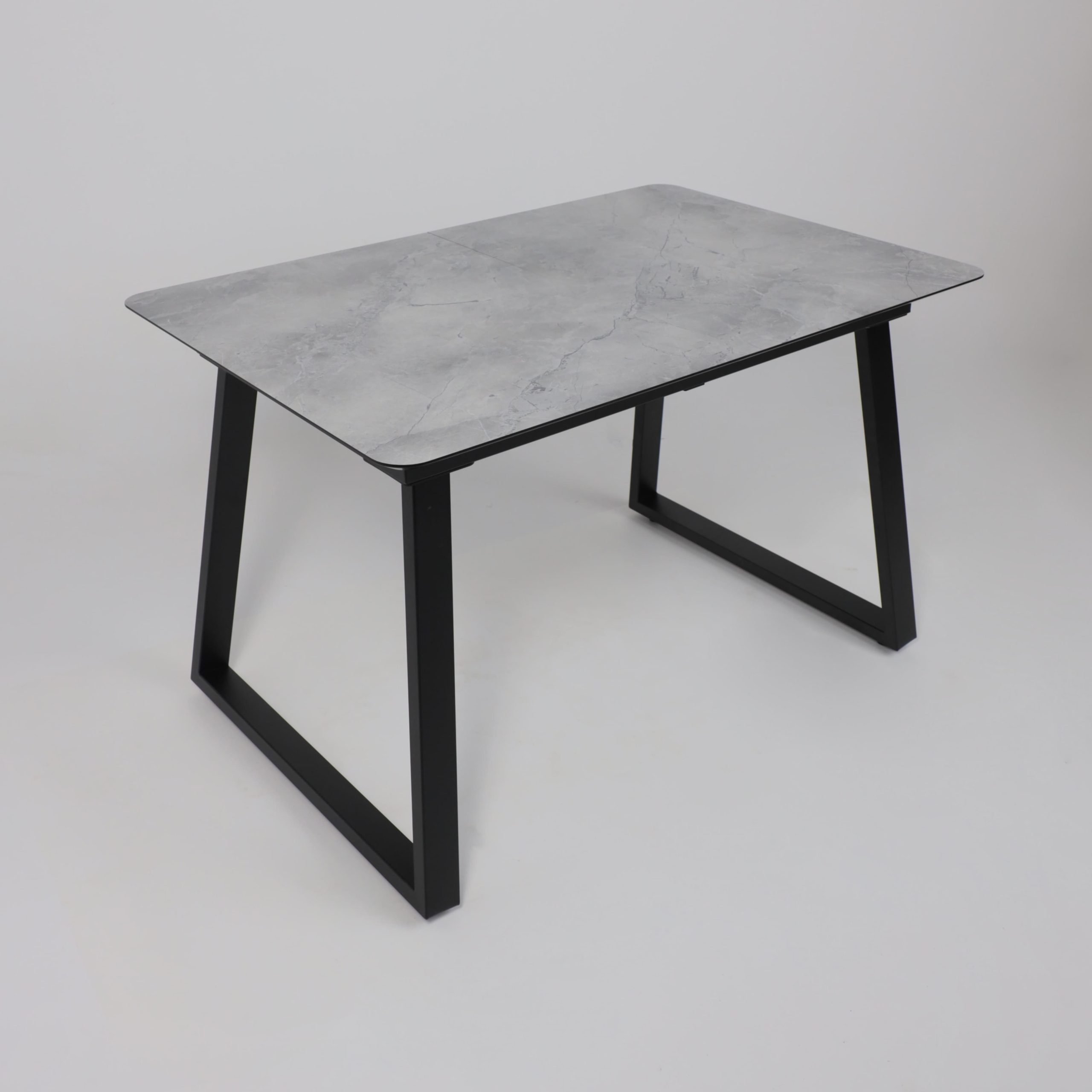 Стол AV 1208, HPL+МДФ,  раздвижной 1200 (1600)*800 Мрамор Марквина синий/черный