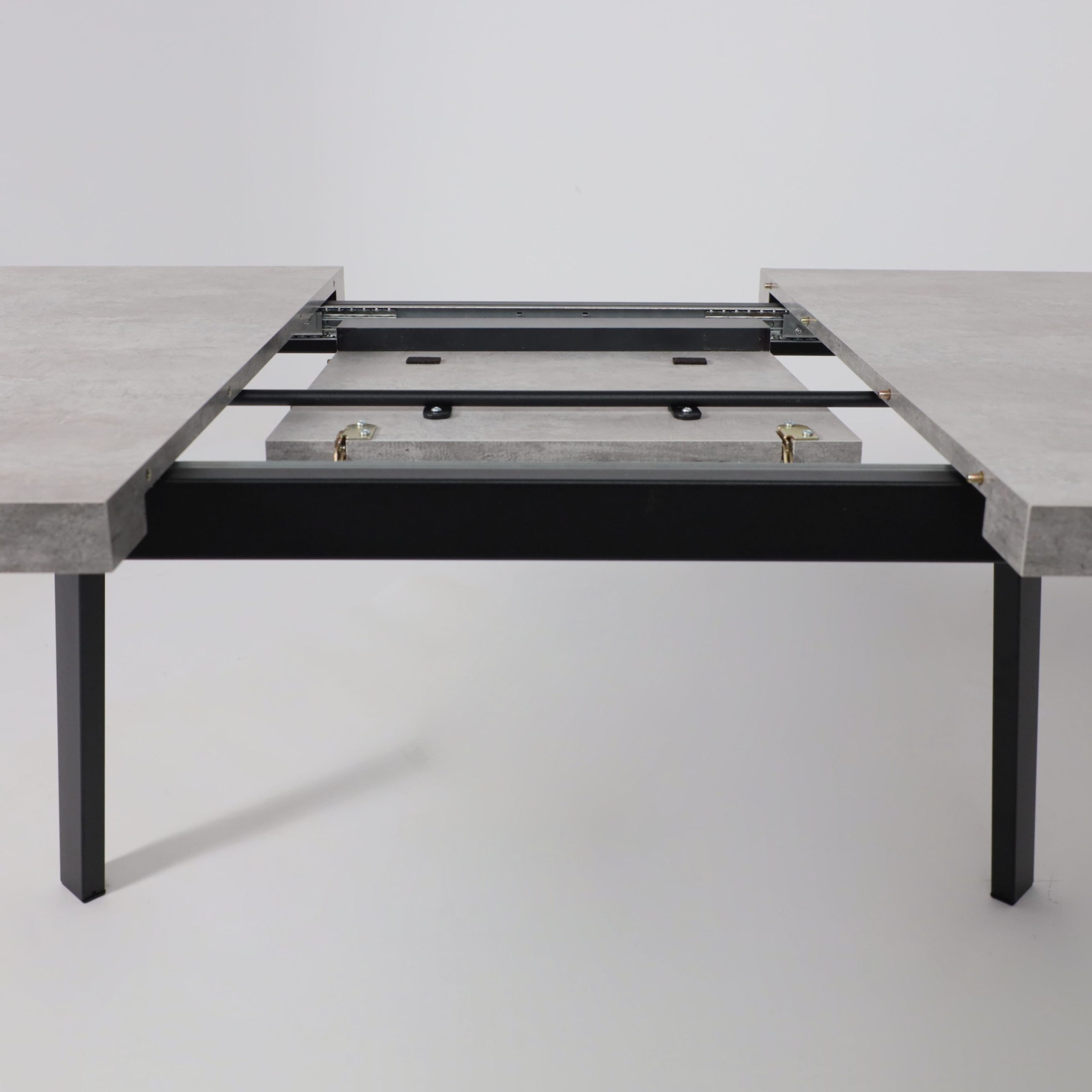 Стол BORG-120, раздвижной 120(160)х80, Серый сланец/Чёрный