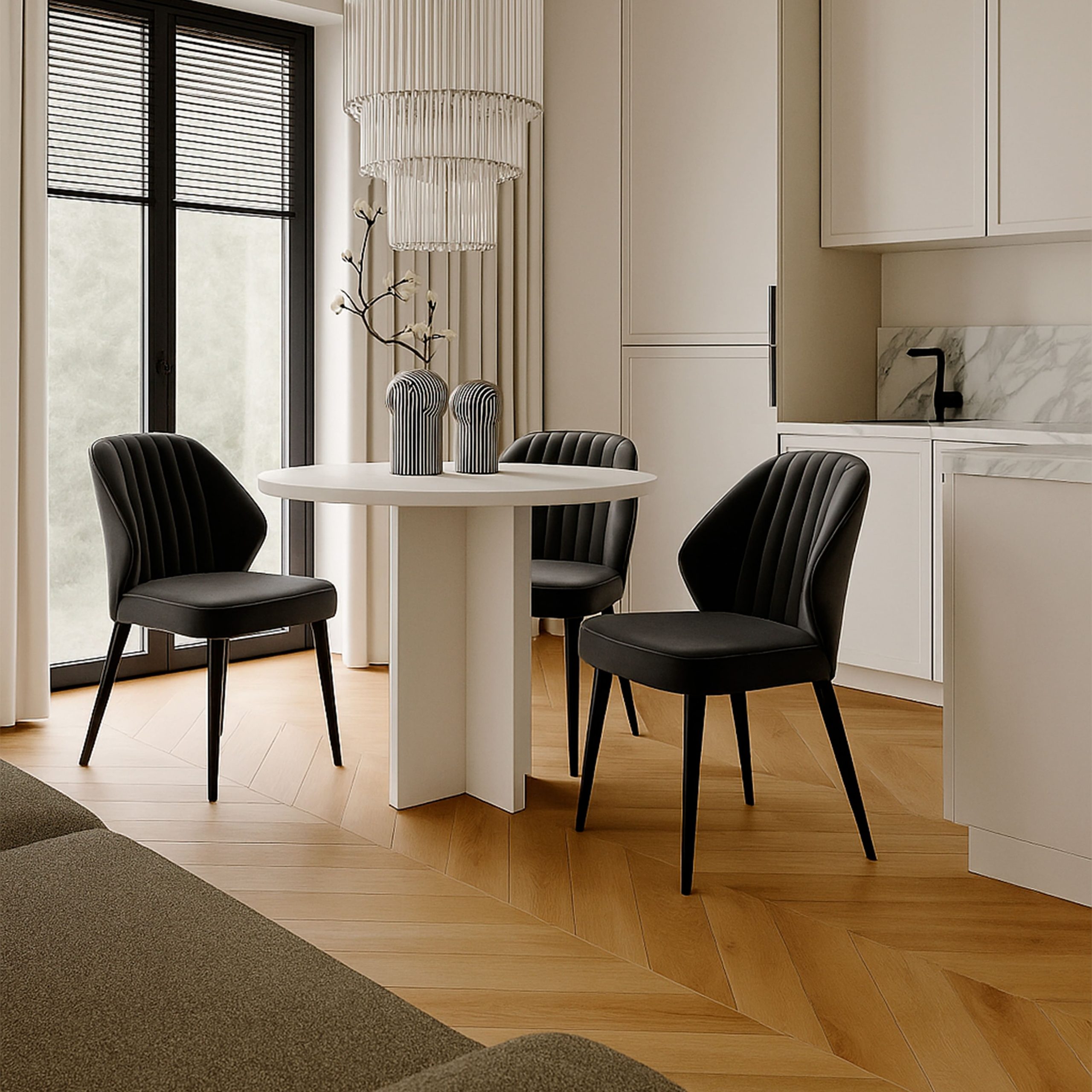 Стул MICHAEL-R1 360, d10 HEMATITE LUXчерный