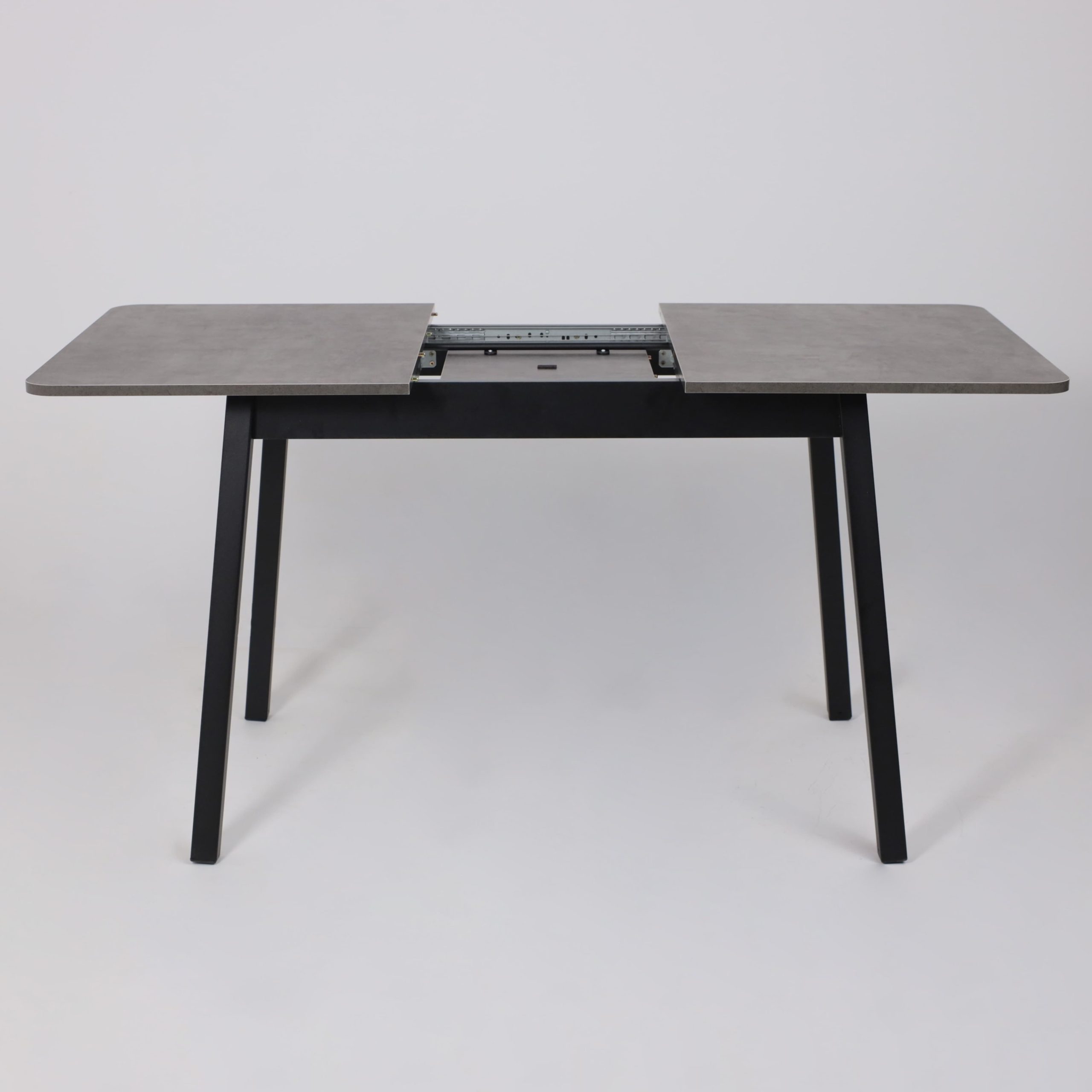 Стол TIRK RADIAL-110, раздвижной 110(142)х70, Дымчатая керамика/Чёрный