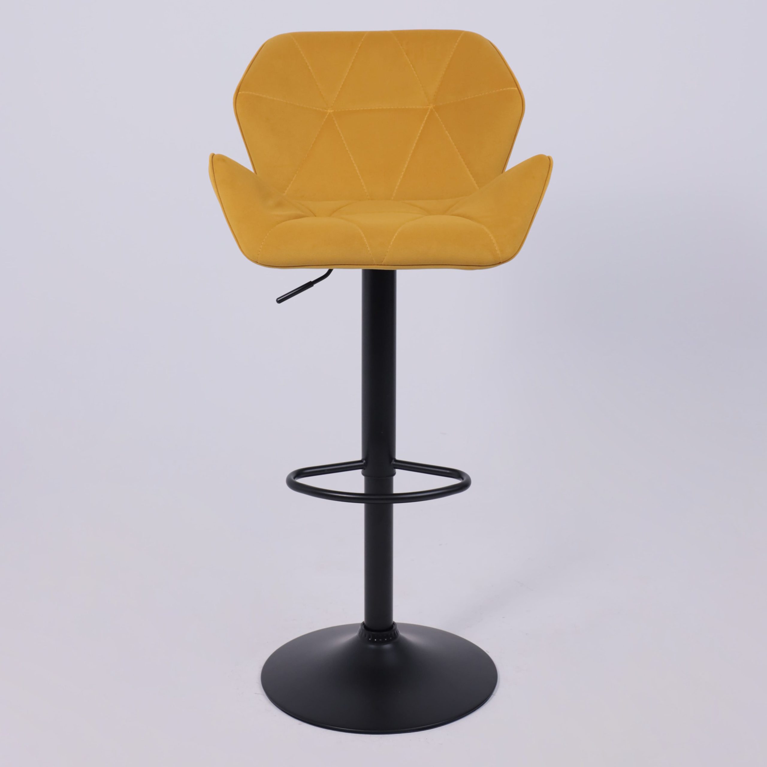 Кресло барное BERLIN GB, Velutto 56 горчичный велюр/черный