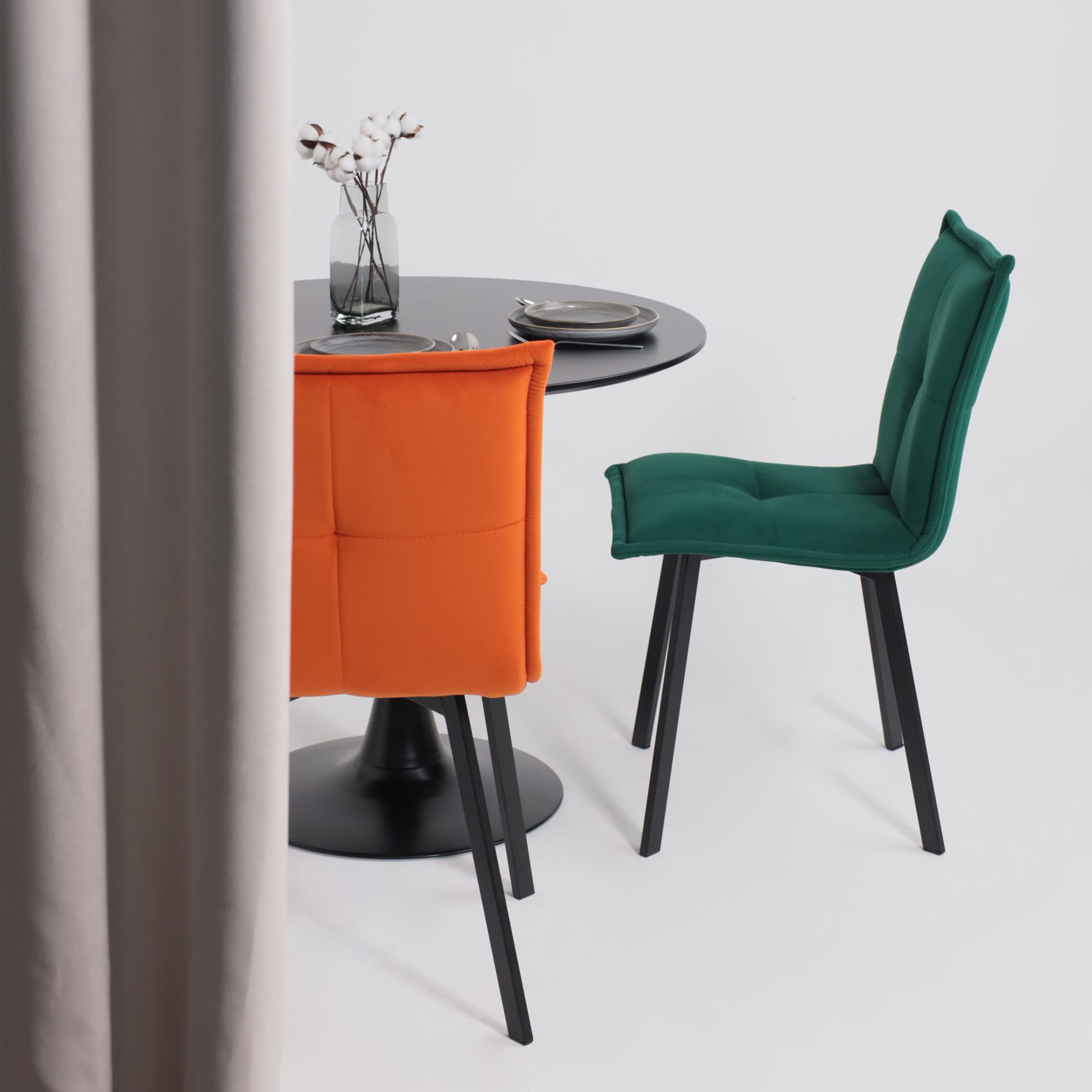 Кресло РУБИК U, Velutto 27 терракотовый велюр/черный