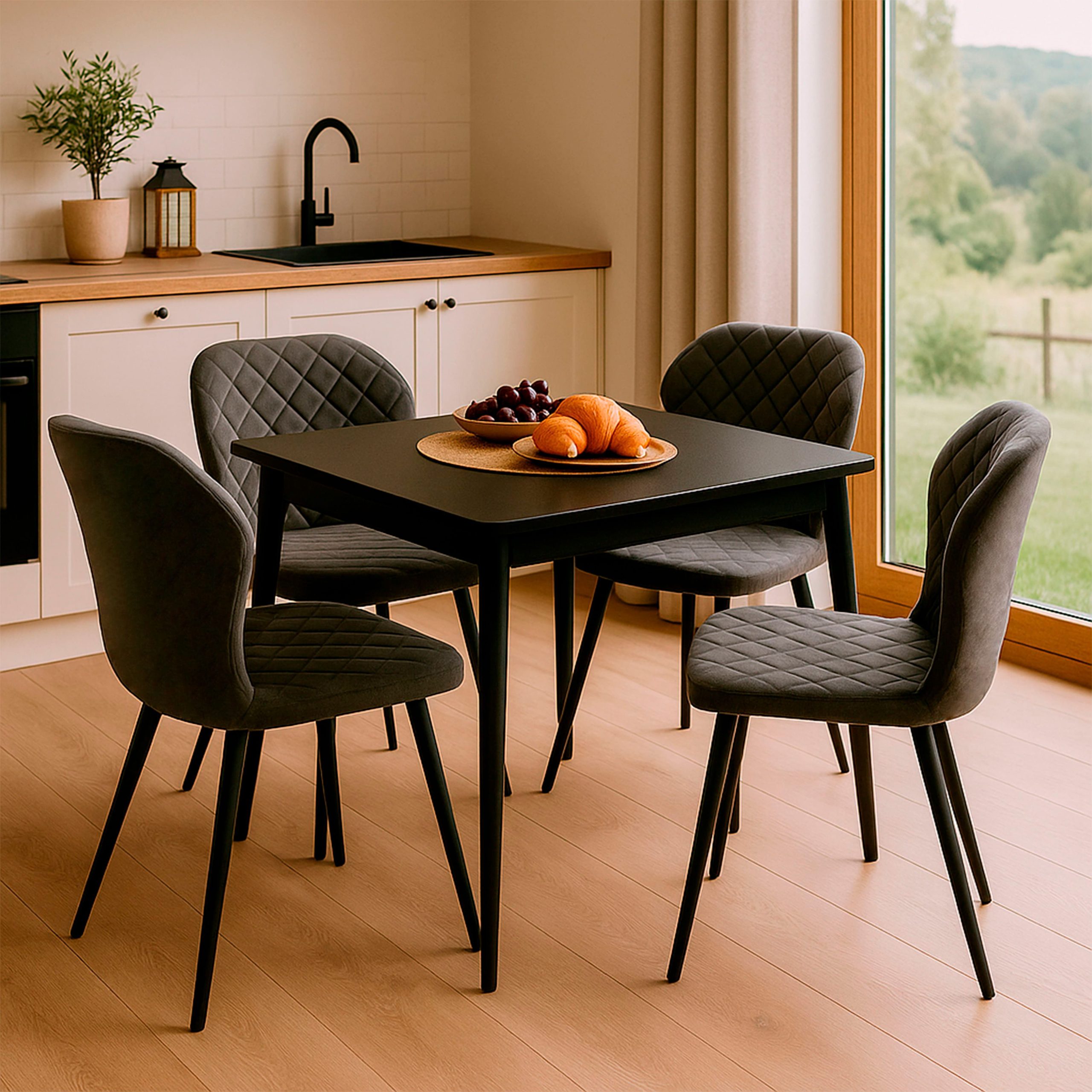 Стул ROBBY D-R 360, b28 ANTRACITE LUXчерный