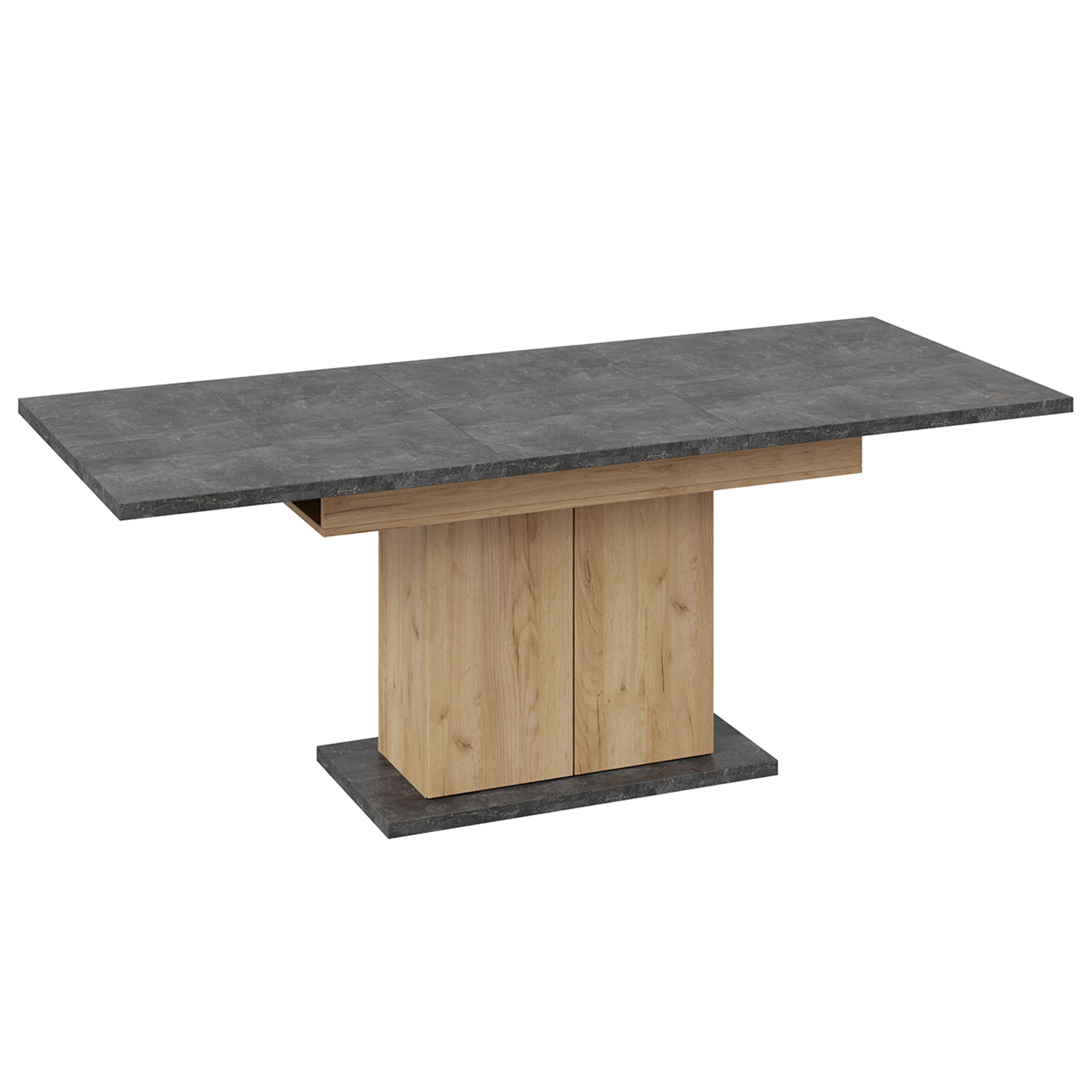 Стол раздвижной ДЕТРОЙТ Тип 1, 1504(2014)*850, ателье темный/дуб крафт золотой