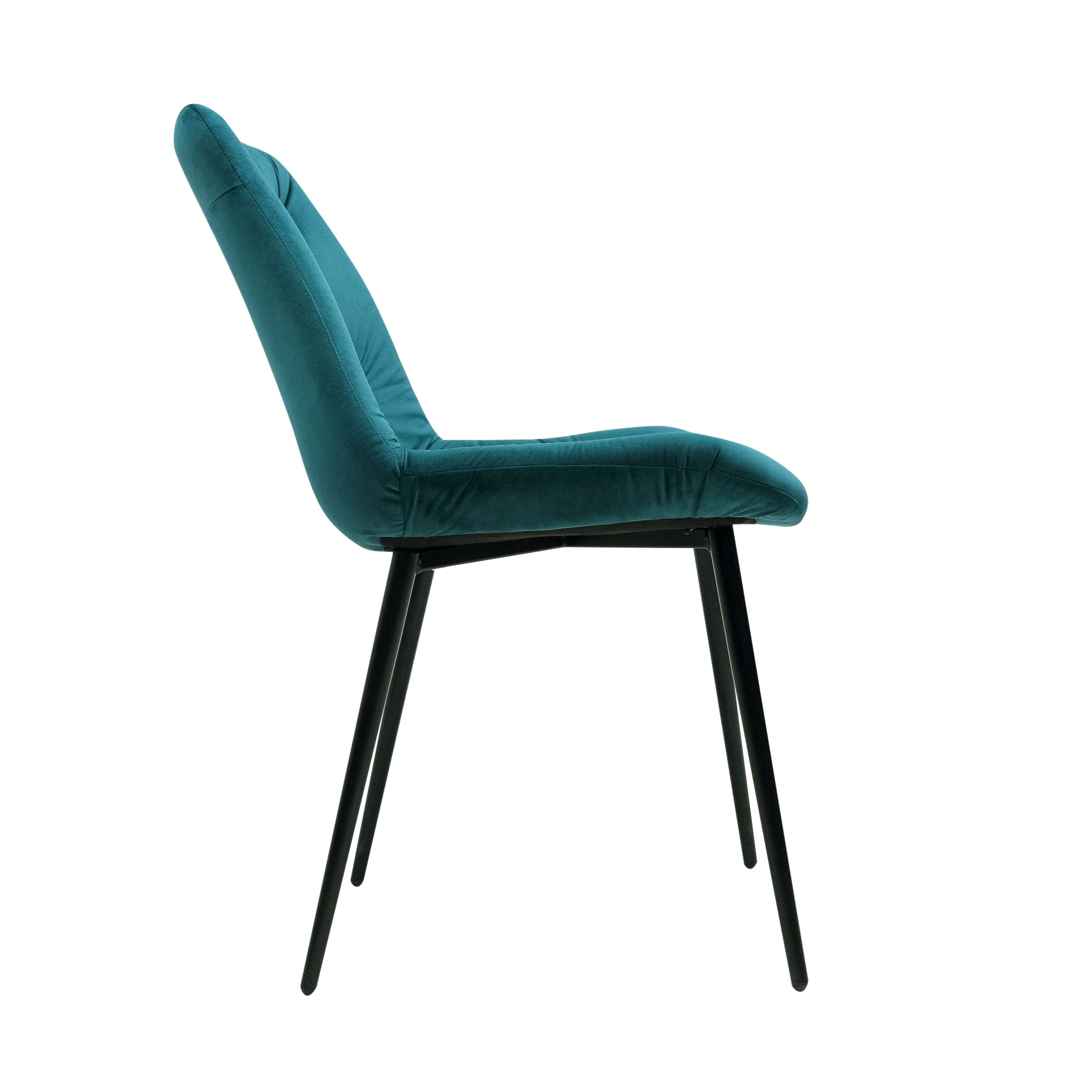 Стул AV 435, темно-бирюзовый бархат H-56/черный